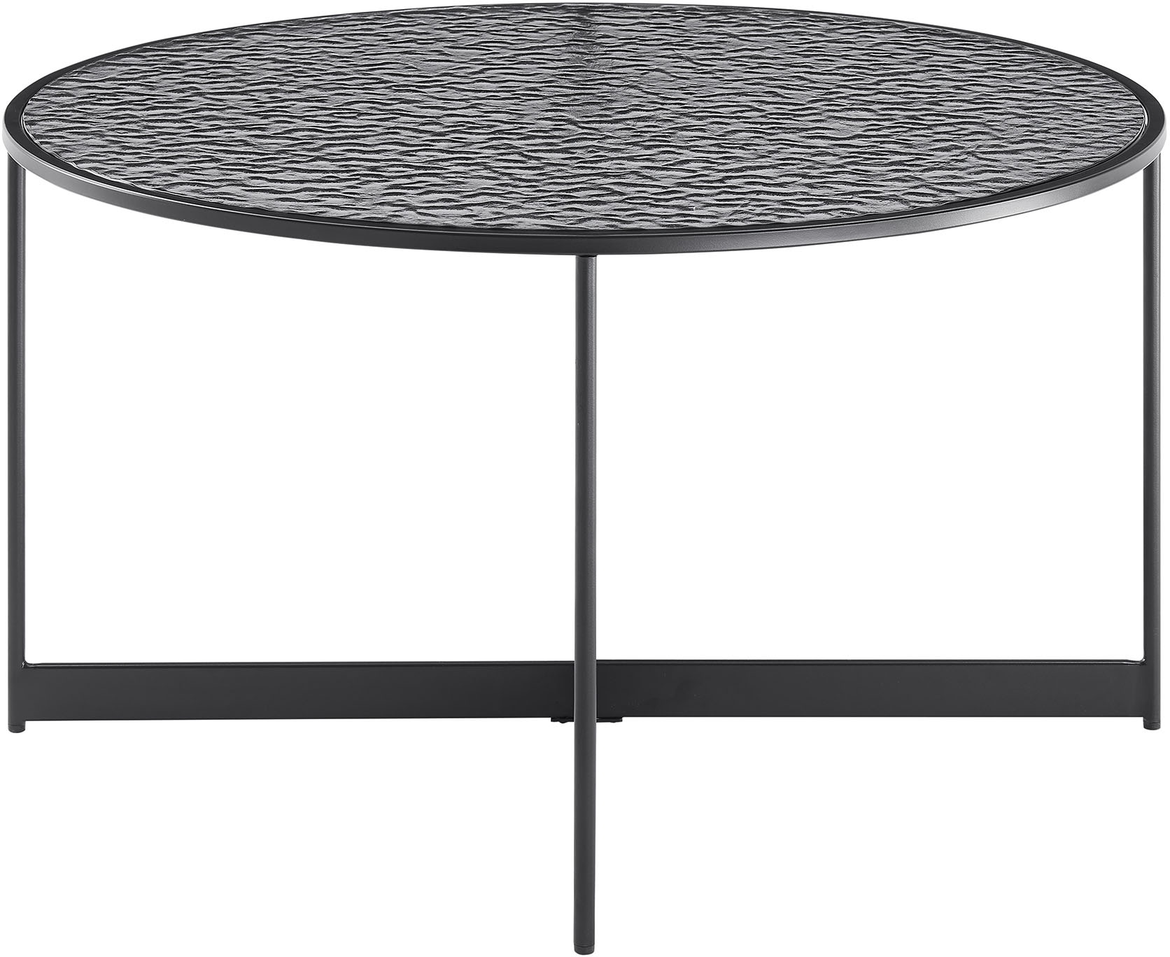 SalesFever Couchtisch, (1 St.), Glasplatte mit Strukturoptik