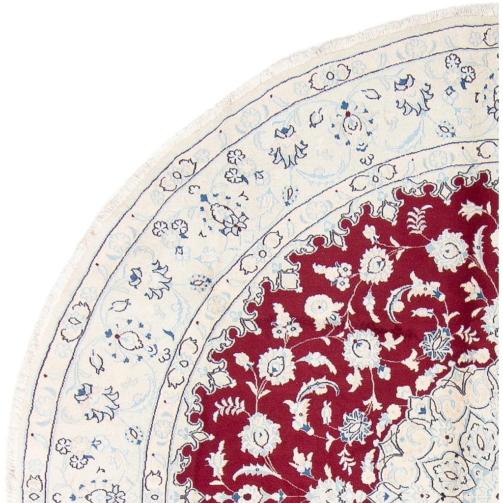morgenland Wollteppich »Nain Medaillon Rosso scuro 246 x 246 cm«, rund