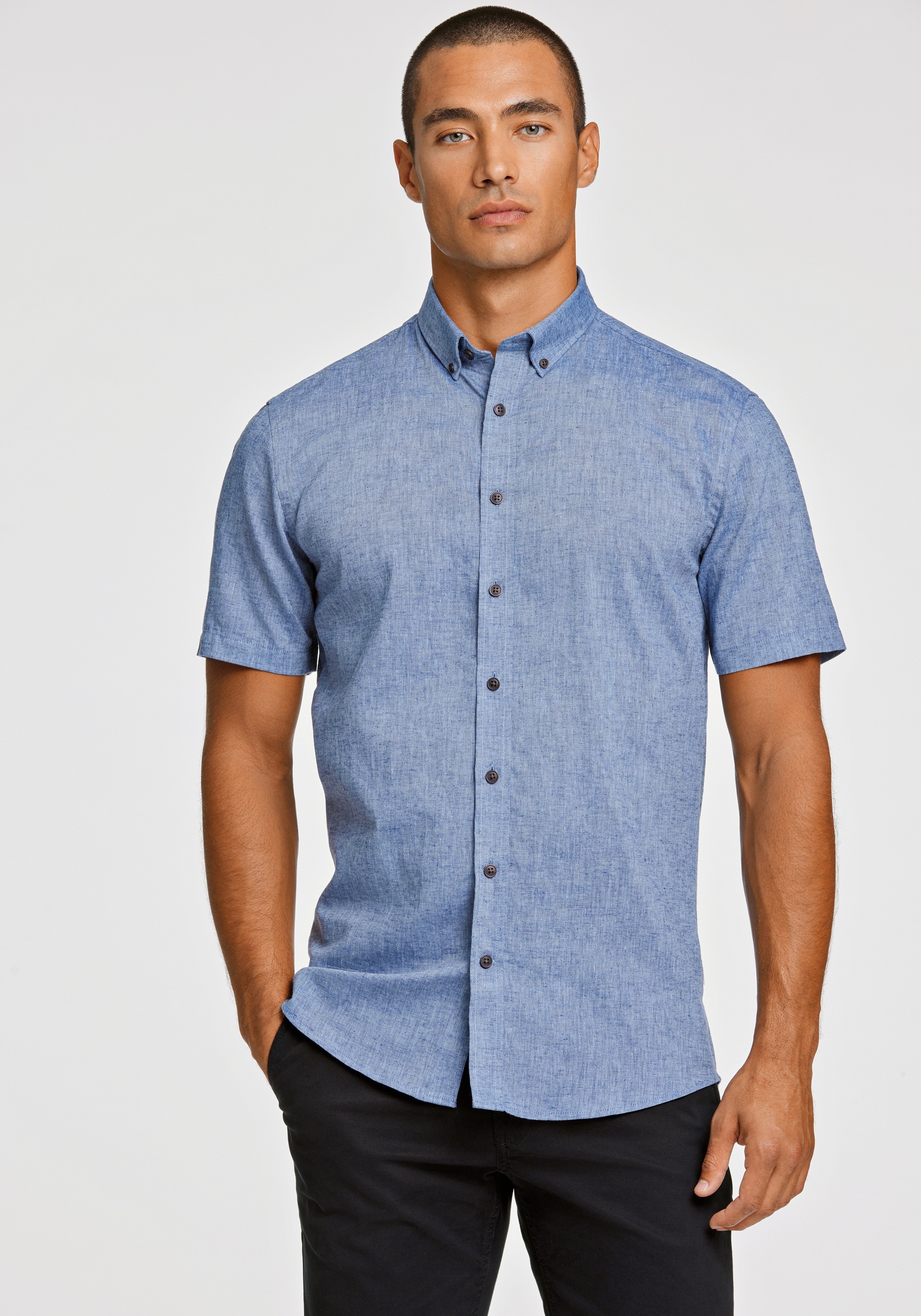 LINDBERGH Leinenhemd "Leinenhemd (Kurzarm) Relaxed Fit"
