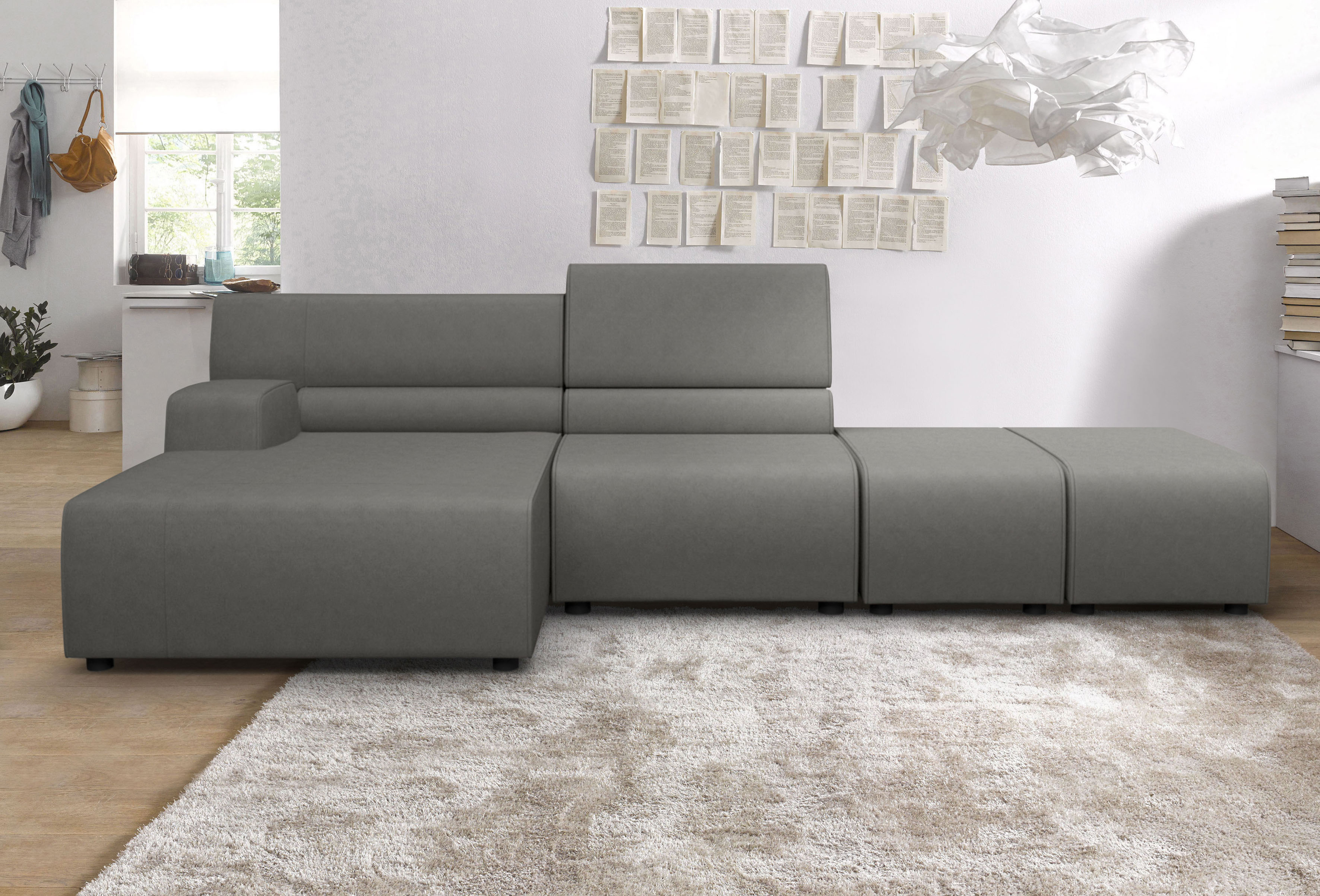 Egoitaliano Ecksofa "Babouche, Designsofa mit außergewöhnlichem Sitzkomfort zum Wohlfühlen"