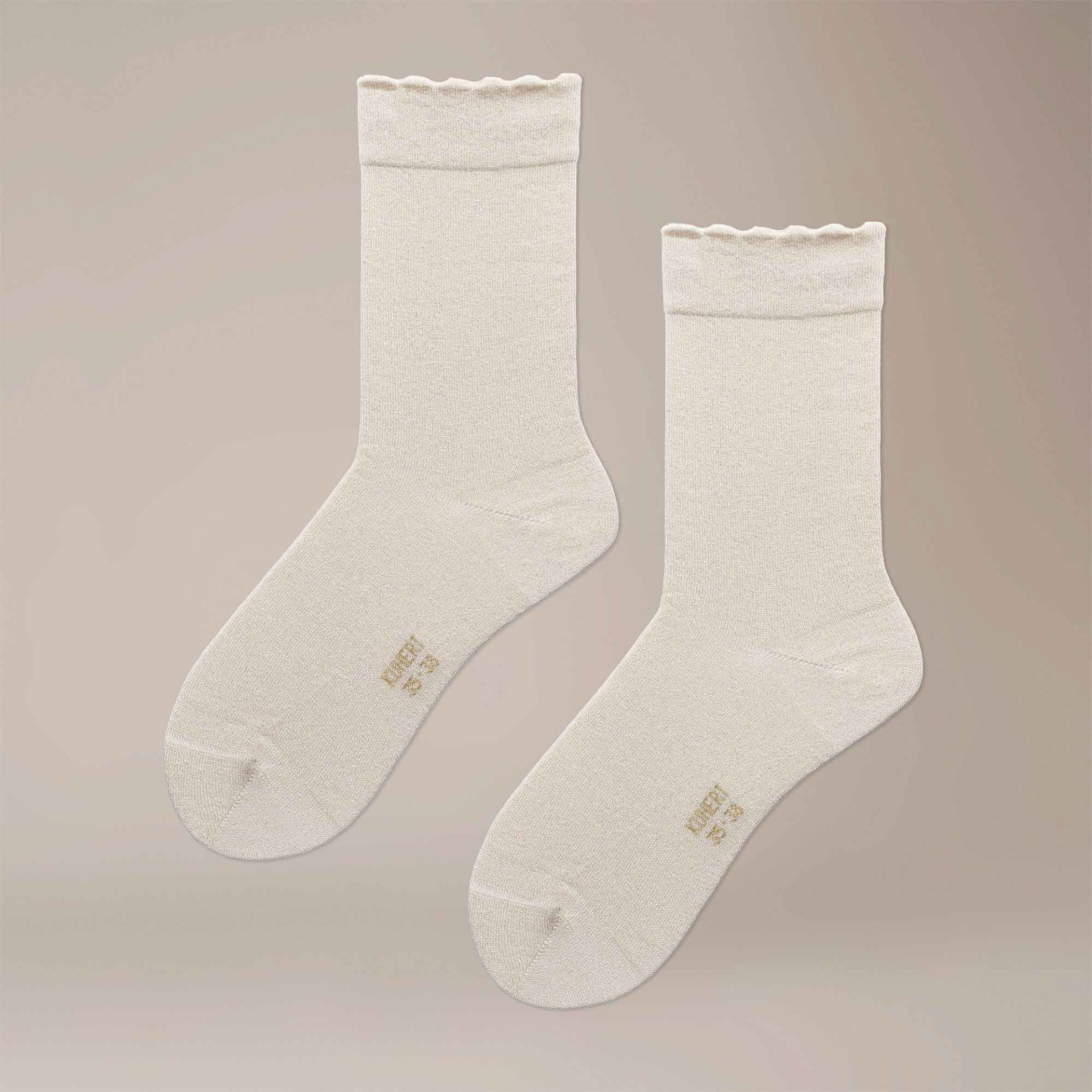 KUNERT Socken "Socke Emotional Glitter" Socken mit Glanz und Rüschenbund