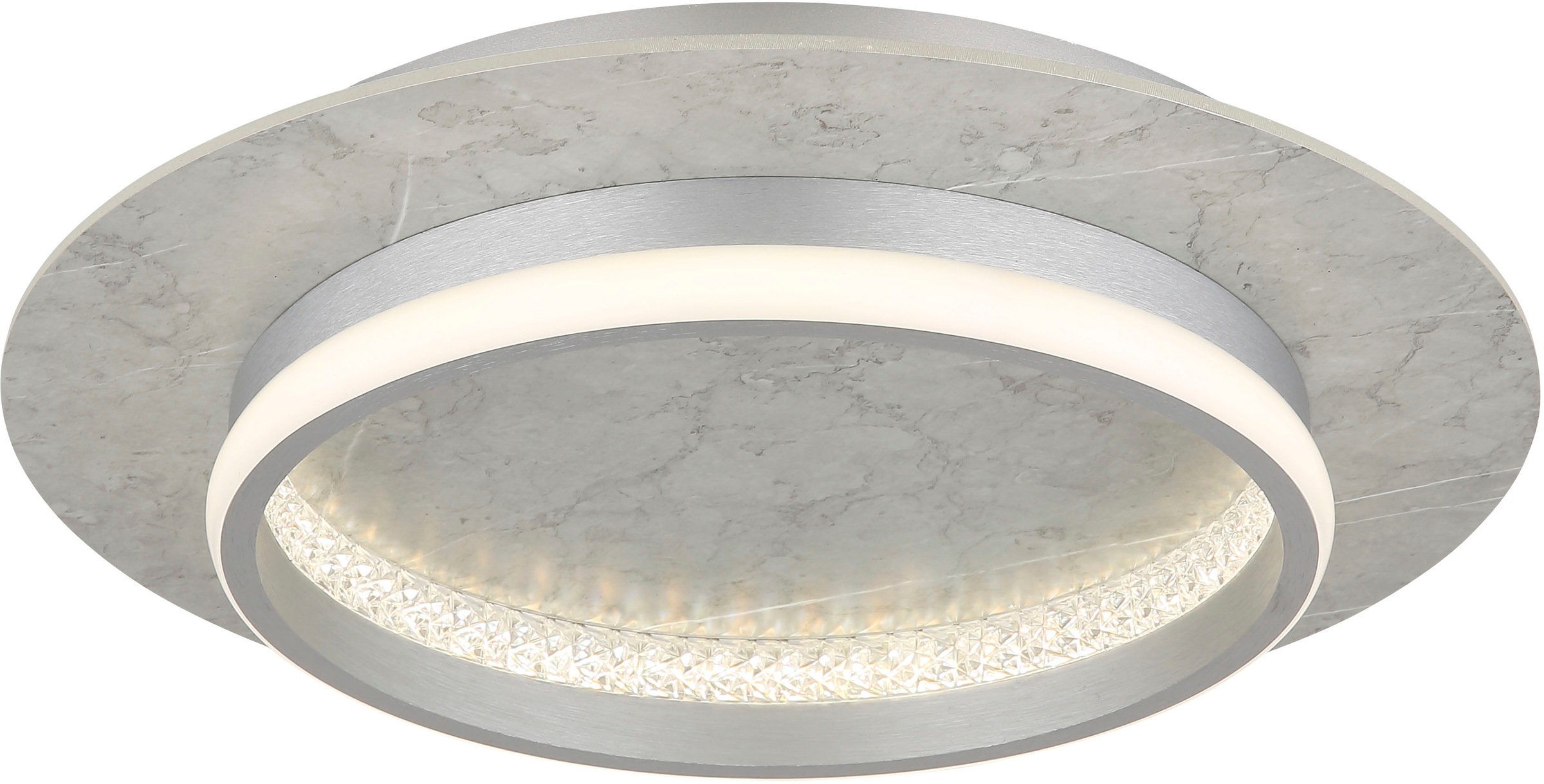 NOWA LED Deckenleuchte »MARY«, 1 flammig, Leuchtmittel LED-Modul | LED fest integriert, Deckenlampe, rund, Kristalle, Schlafzimmer