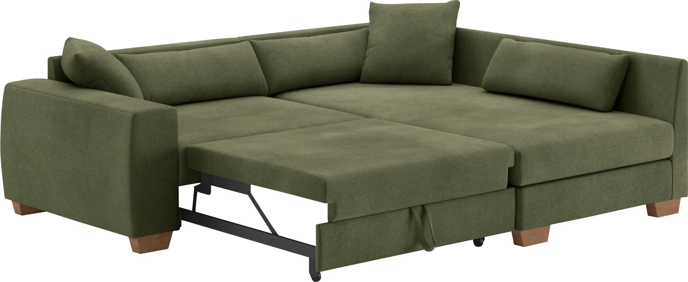 Mr. Couch Ecksofa »Helena L-Form«, Mit Federkern, wahlweise mit Bettfunktion und Taschenfederkern