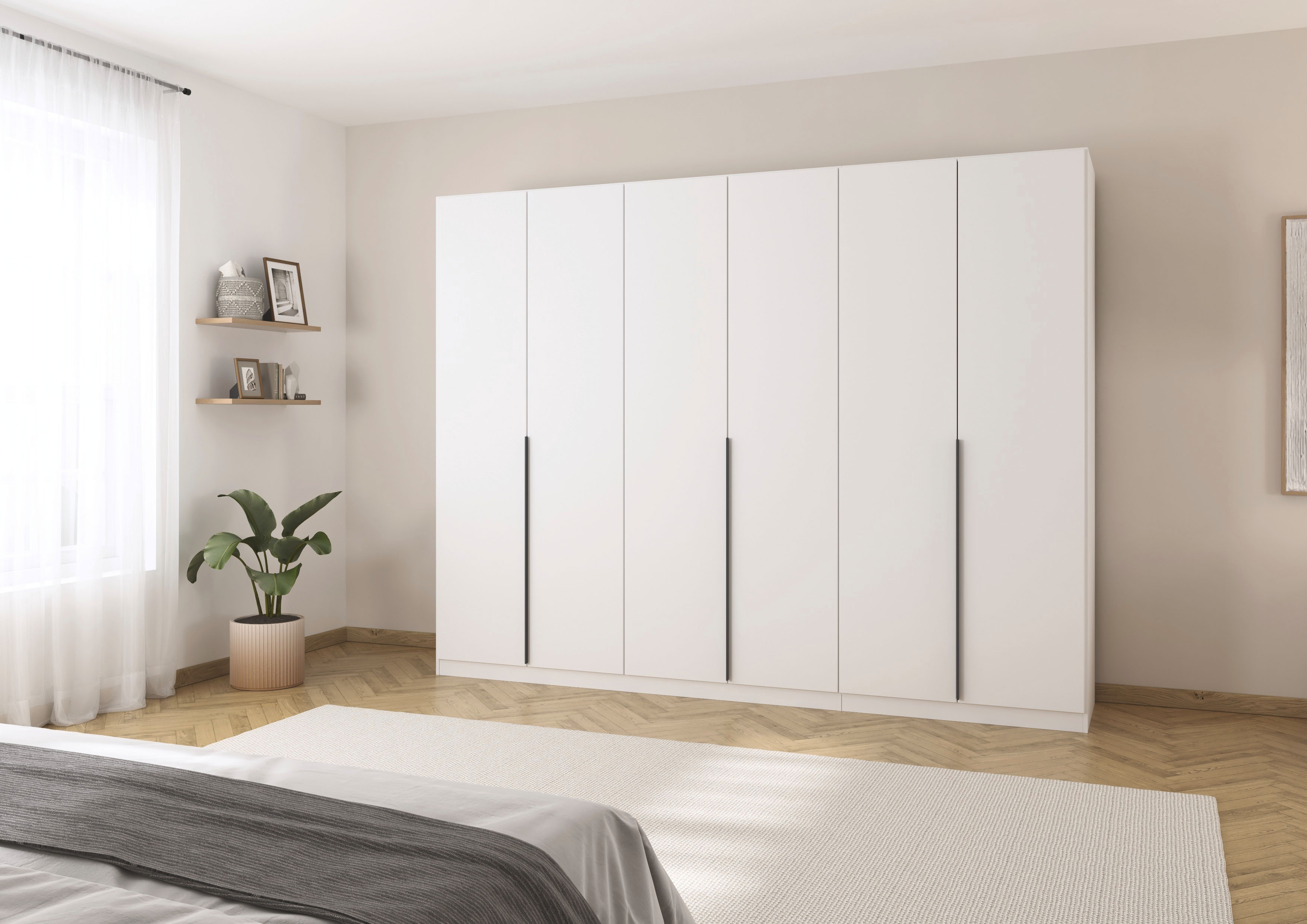 Thumbnail - rauch Drehtürenschrank "Kleiderschrank Schrank Garderobe AGORDO TOPSELLER Schlafzimmer" in zwei Griff-Farben, Breiten 91...