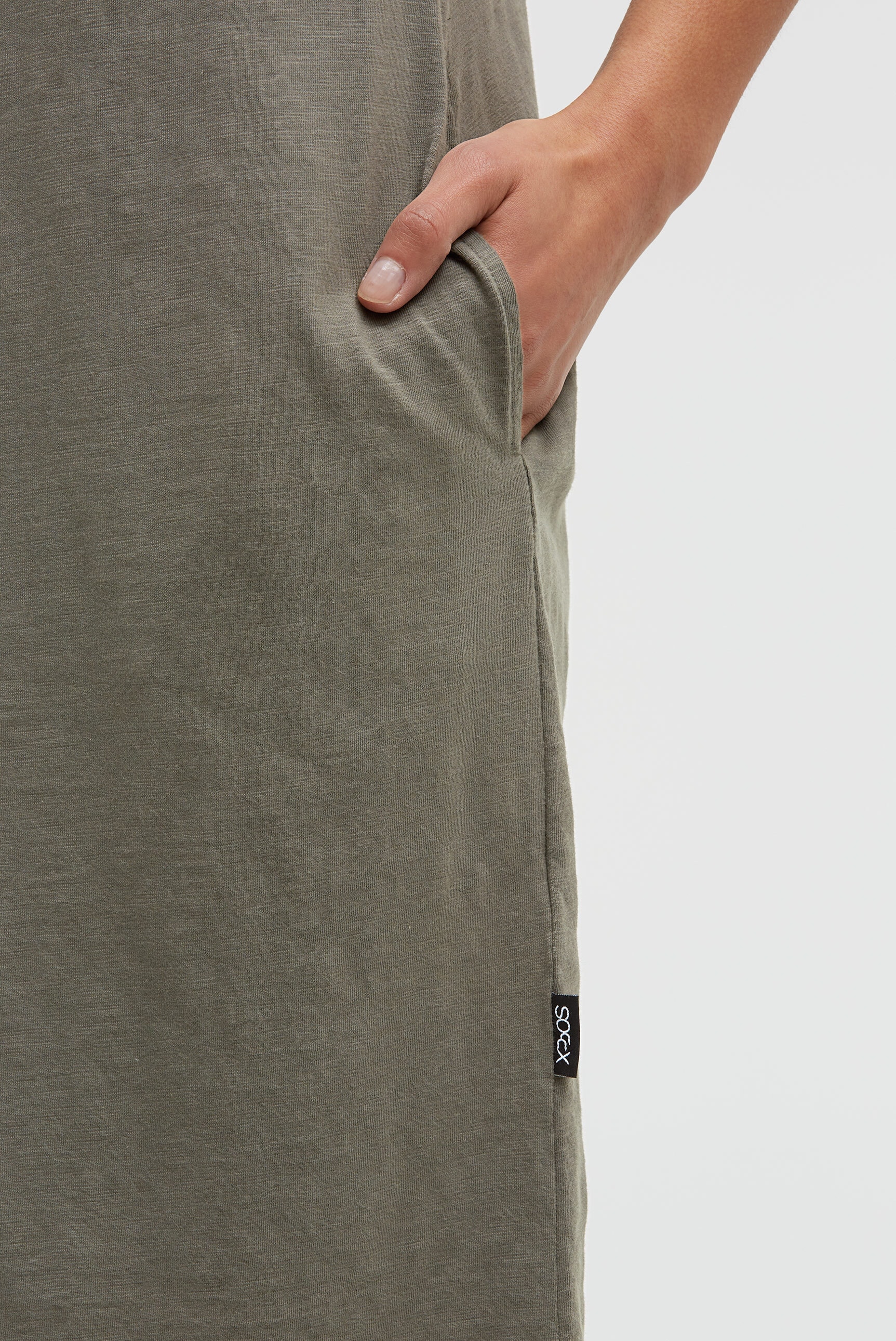 SOCCX Sommerkleid Eingrifftaschen mit Taschen