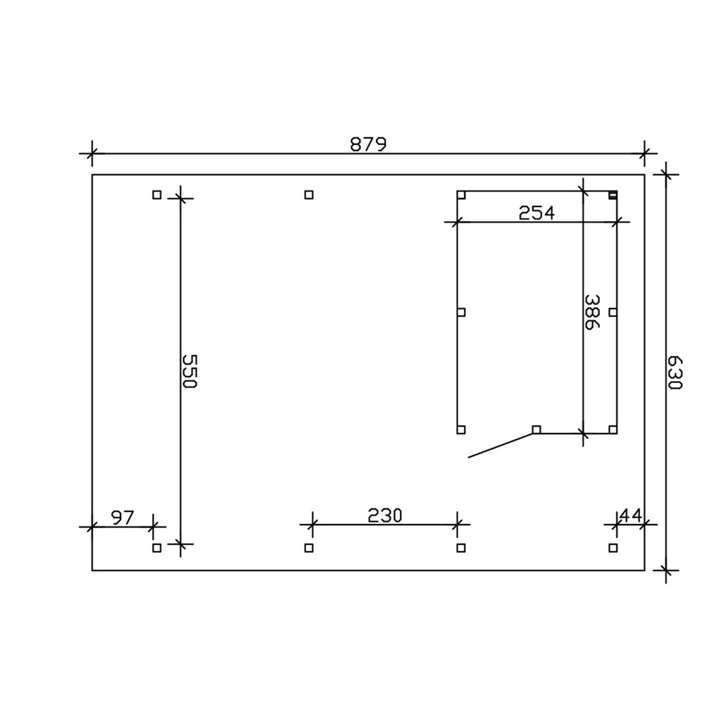 Skanholz Doppelcarport »Wendland«, Leimholz-Nordisches Fichtenholz, 550 cm, weiß