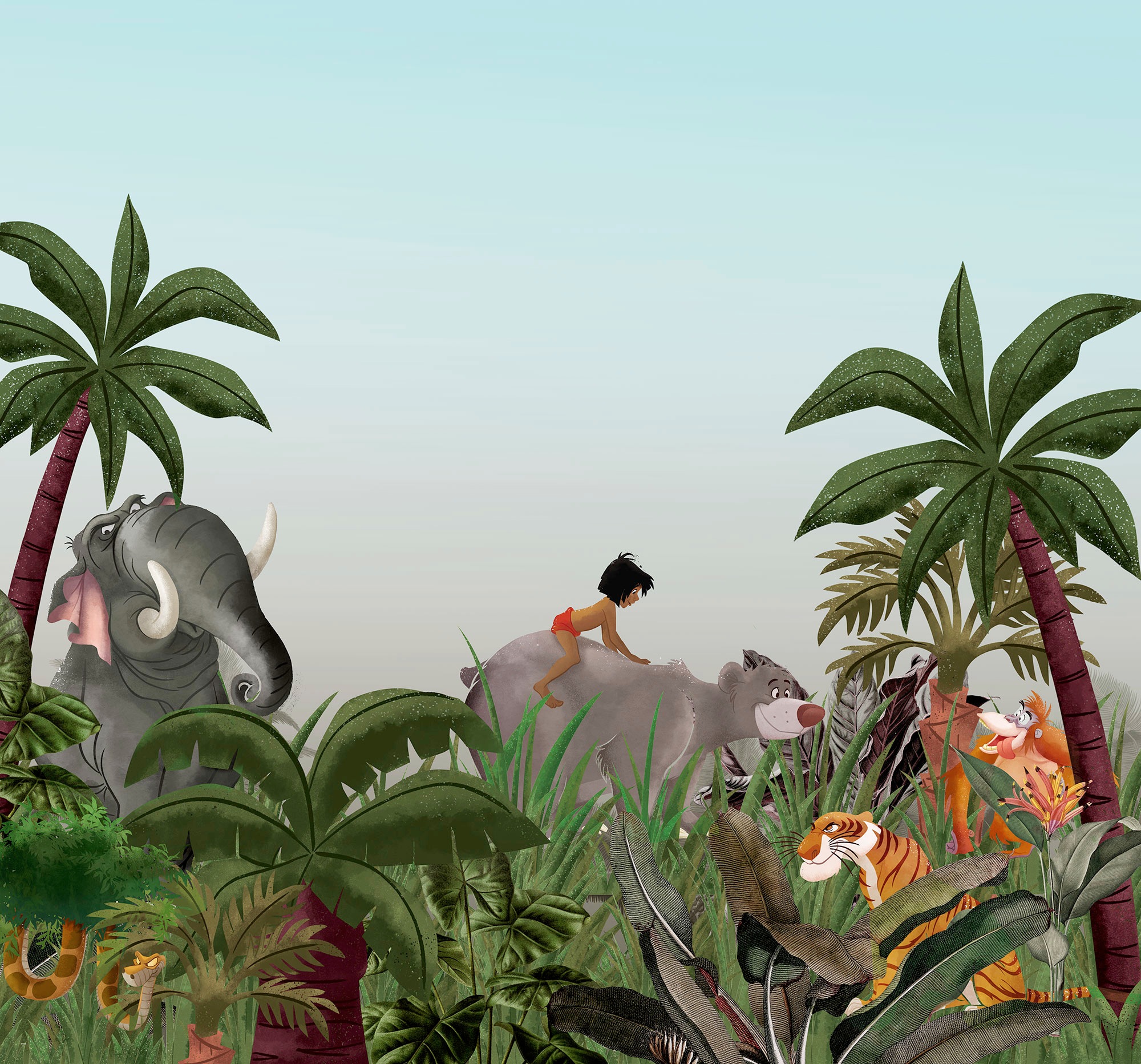 Komar Vliestapete "Jungle Book", 300x280 cm (Breite x Höhe)