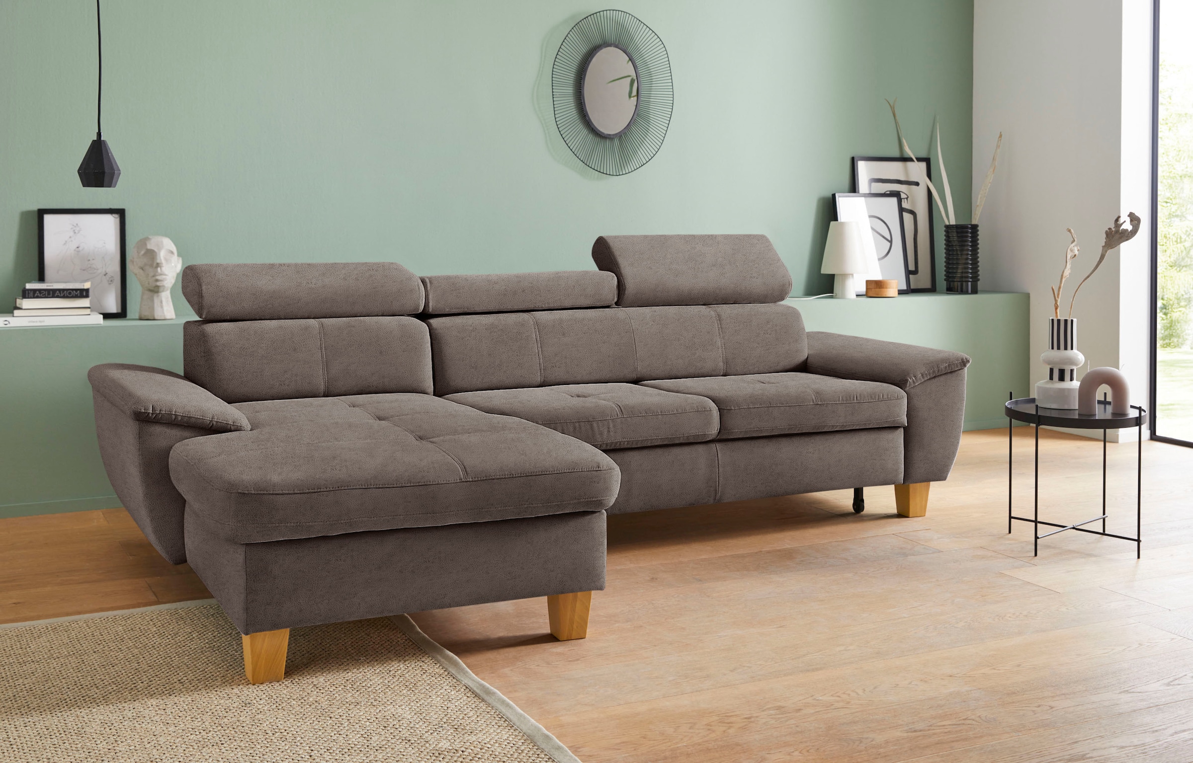 exxpo - sofa fashion Ecksofa "Enya, aufwendige Detailverarbeitung, hoher Si günstig online kaufen