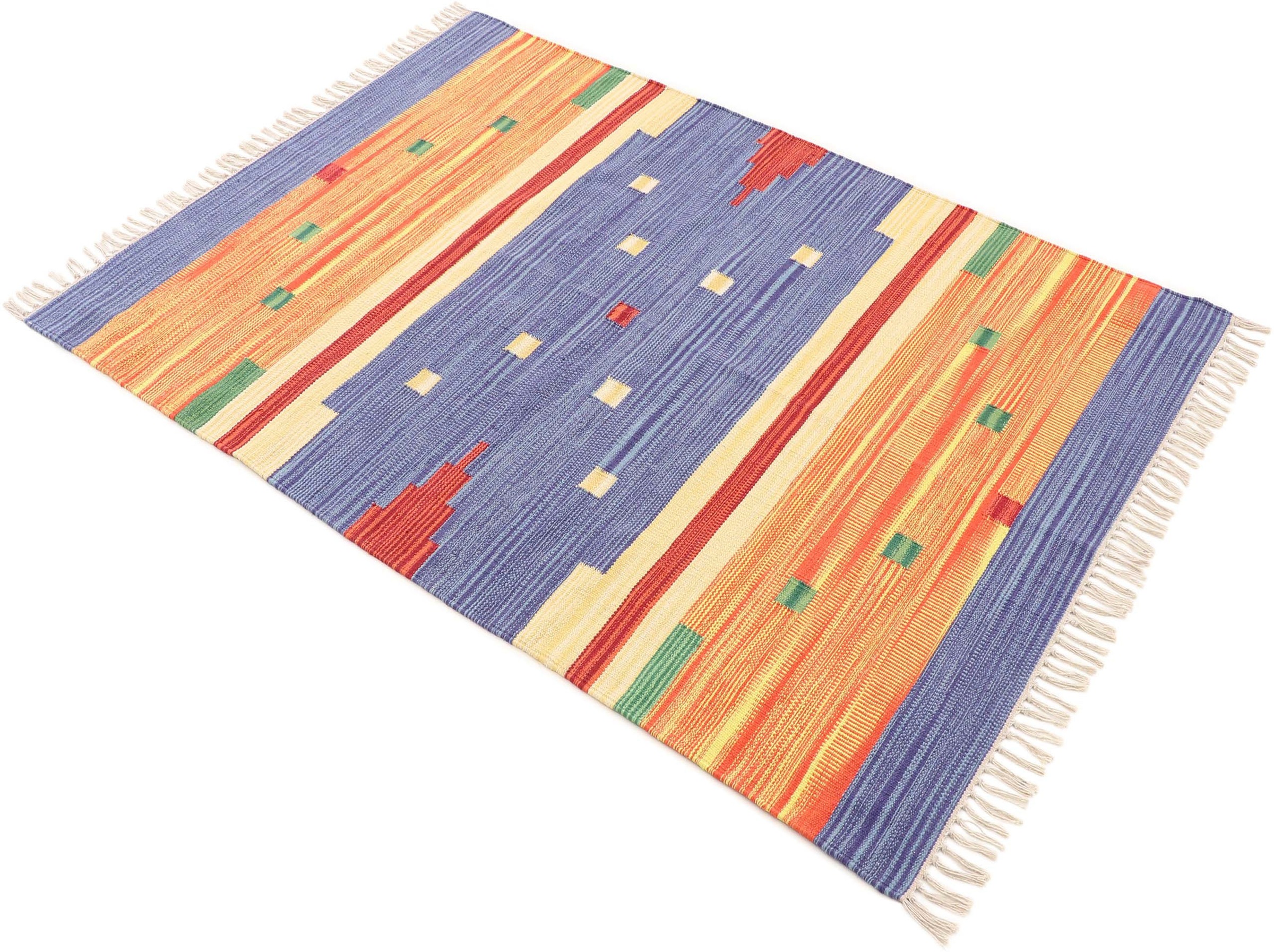 carpetfine Teppich »Kelim Amar«, rechteckig, 5 mm Höhe
