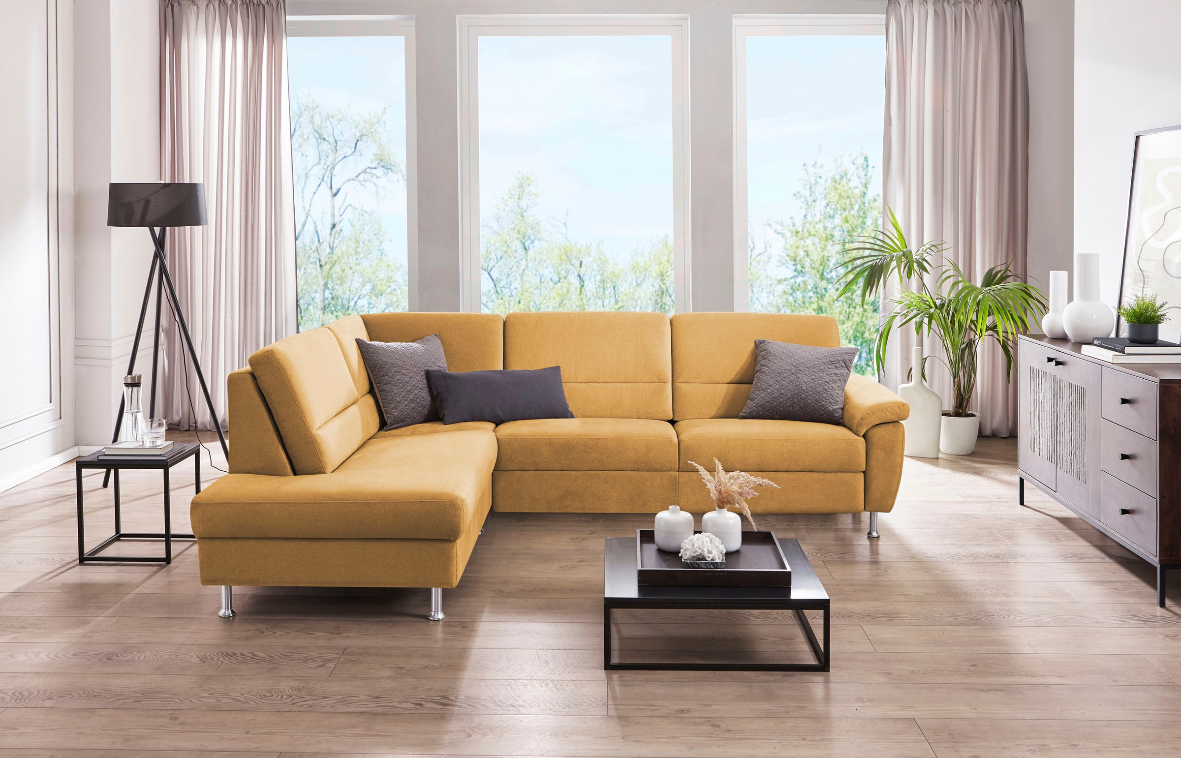 CALIZZA INTERIORS Ecksofa "Onyx L-Form", Ottomane links oder rechts, wahlwe günstig online kaufen