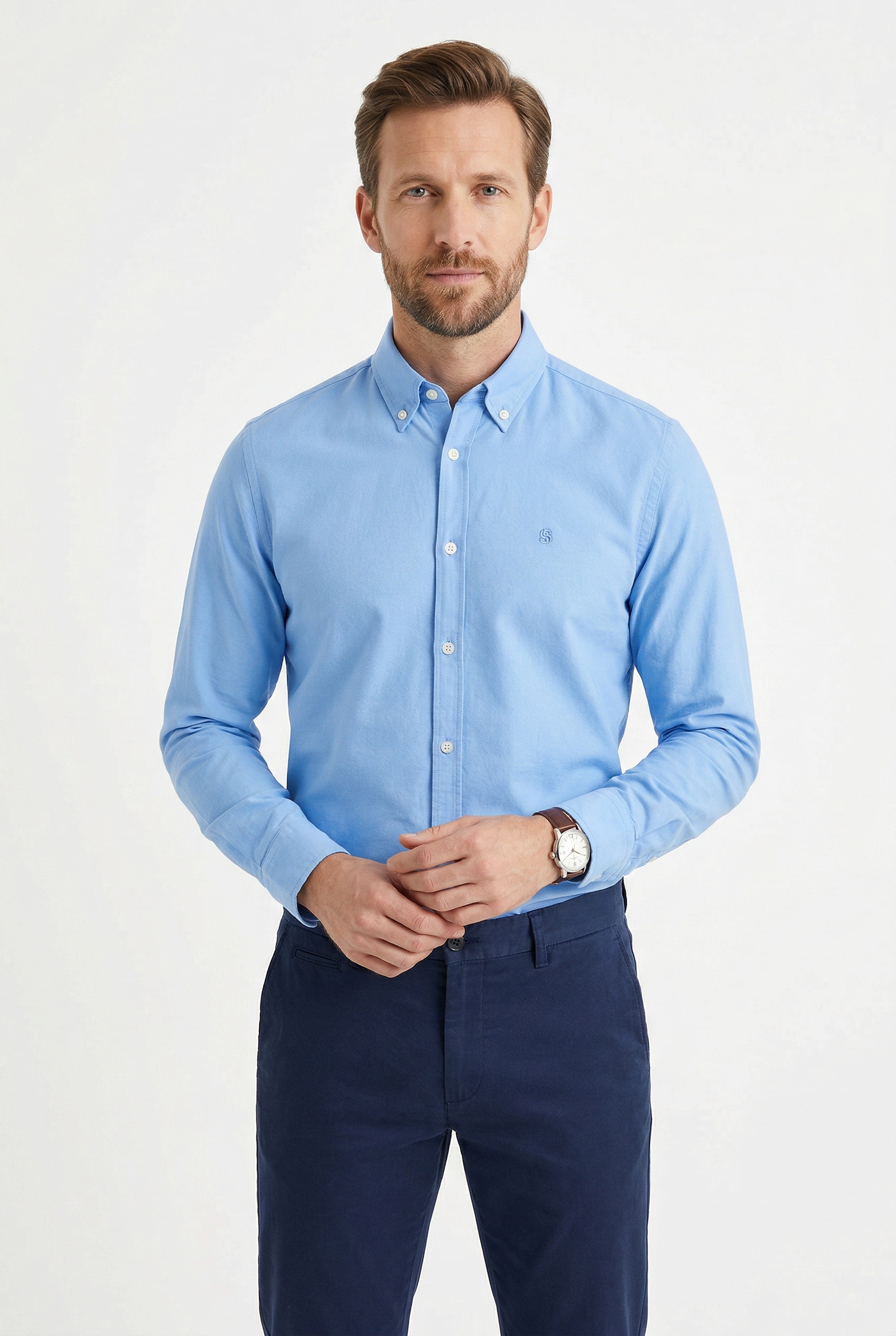 BOSS "ROAN" Langarm, Button-Down-Kragen, slim fit