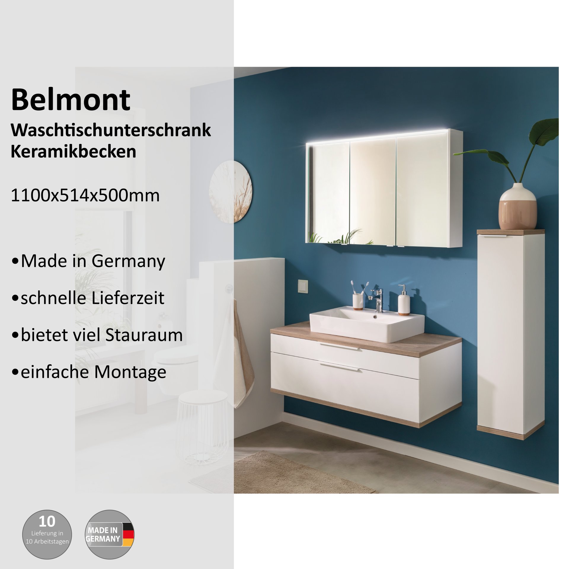 Thumbnail - welltime Waschtisch "Belmont"