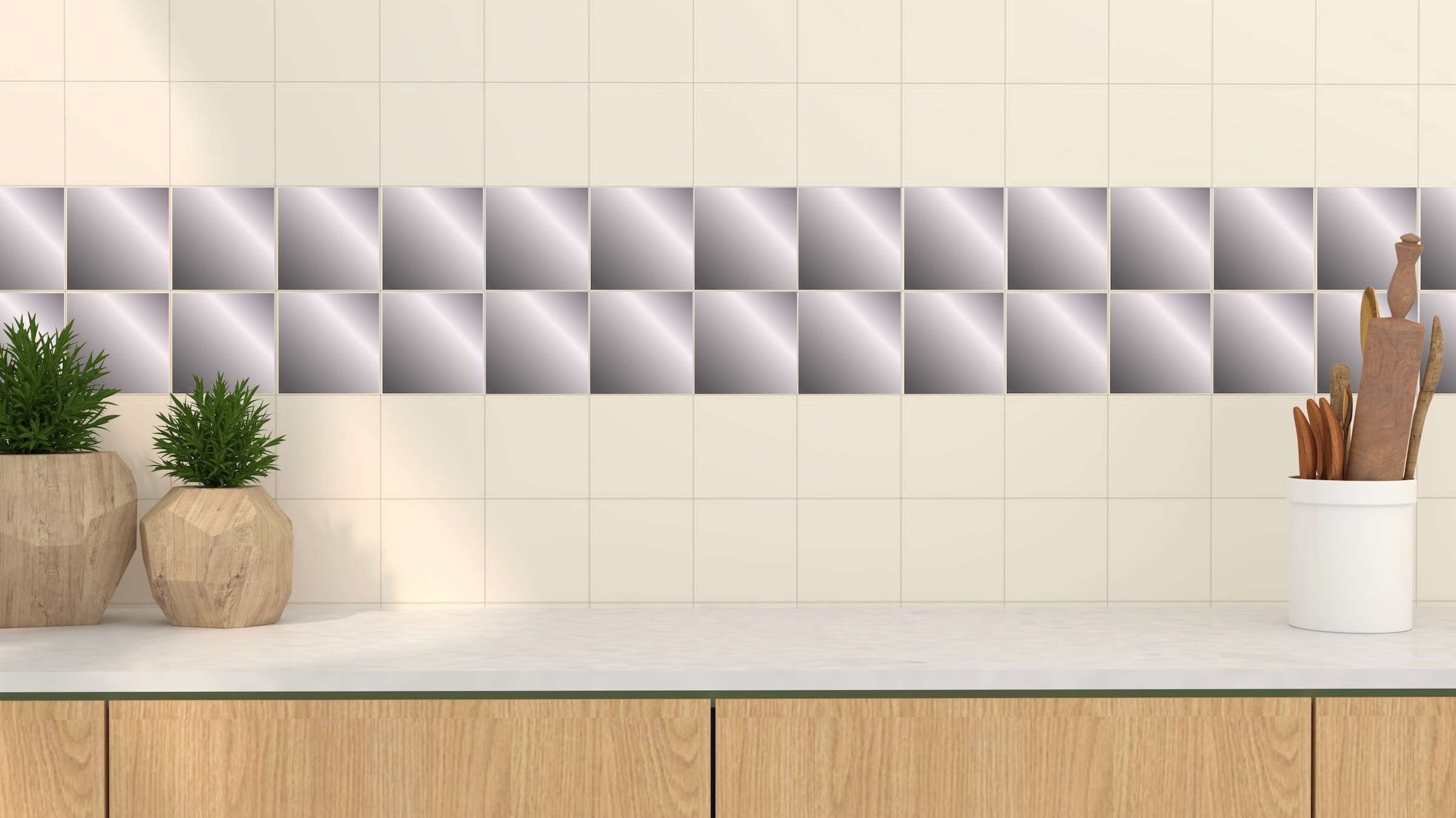 queence Fliesenaufkleber »Metallic Look« Stickerfliesen, selbstklebend, Sticker, 12er Set