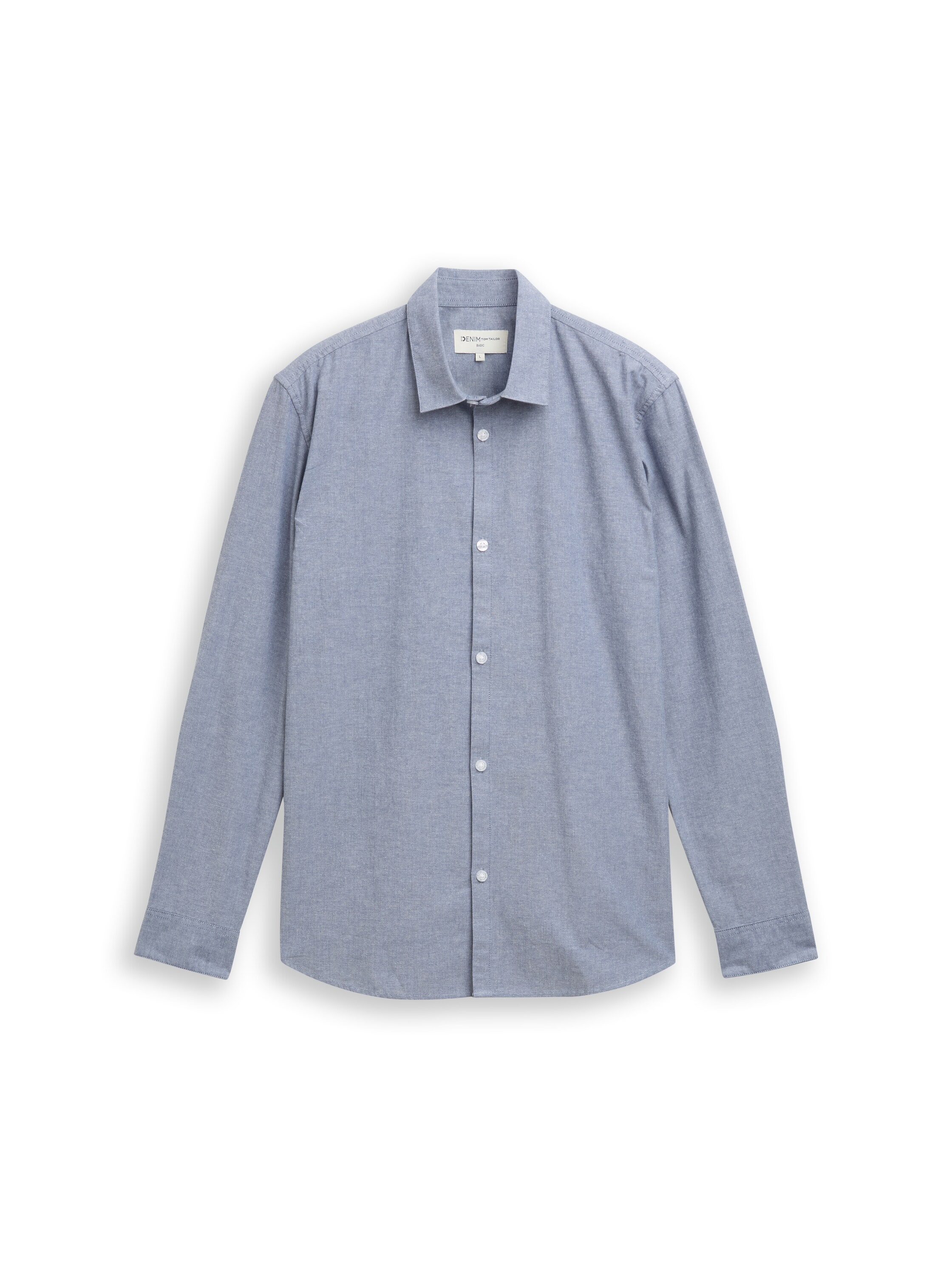 TOM TAILOR Denim Langarmhemd mit Knopfleiste