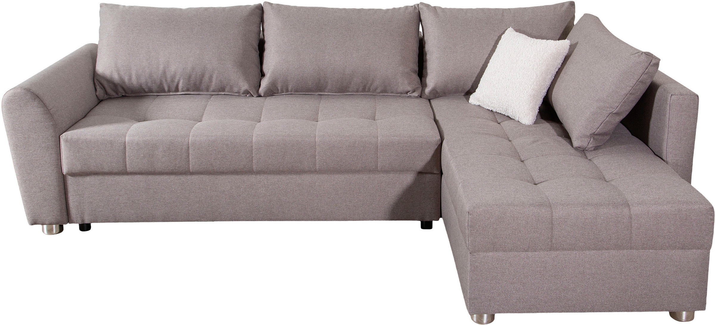 COLLECTION AB Ecksofa, Ecksofa,Bettfunktion,Bettkasten,Bonnelfederkern, Rückenkissen