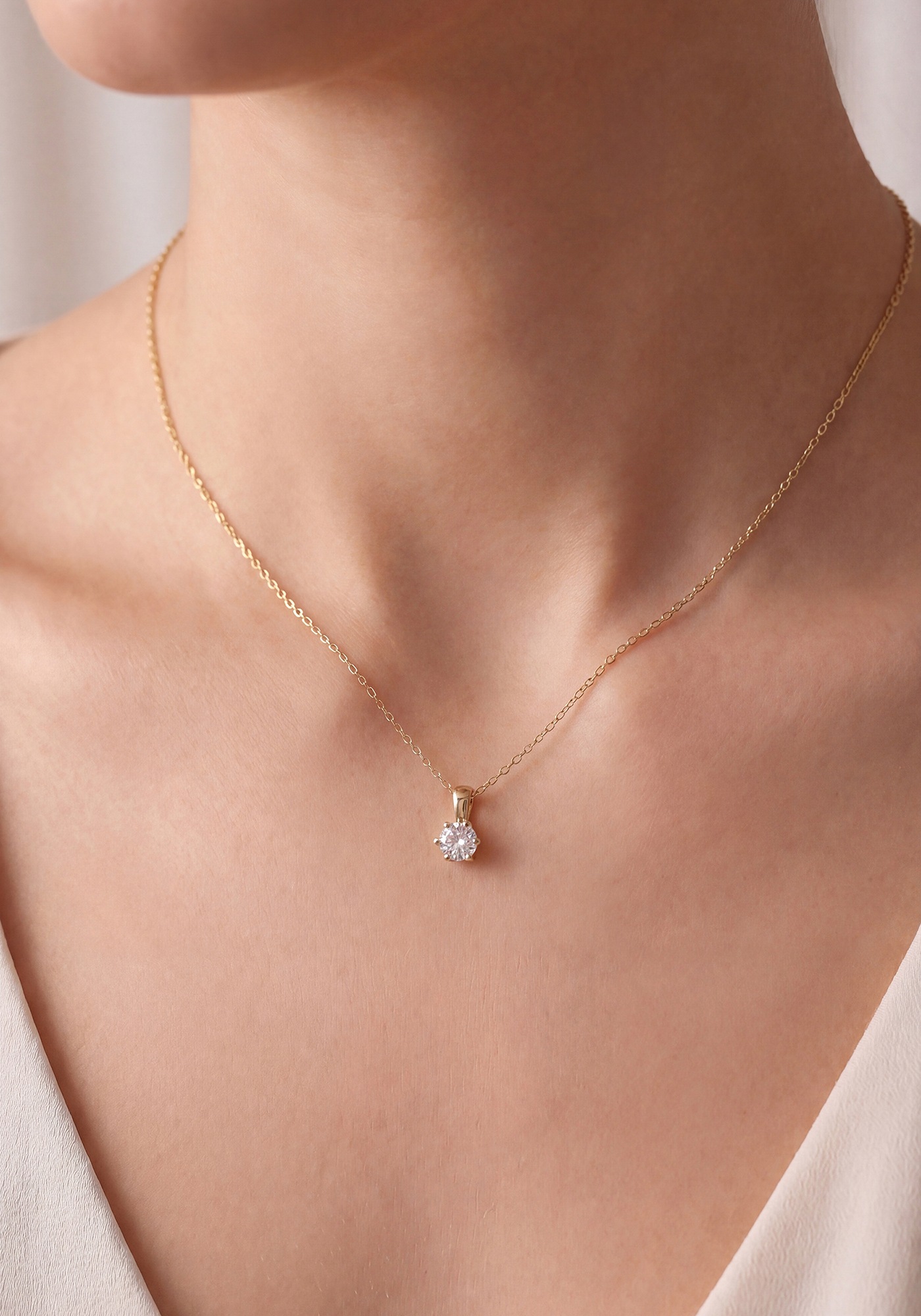 JOBO Kettenanhänger »Goldanhänger Solitär«  8 Karat 333 Gold mit Lab-Grown-Diamant 0,50 ct