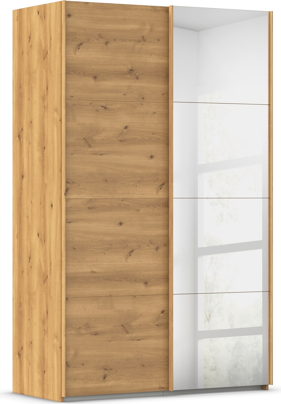 rauch Schwebetürenschrank "Kleiderschrank Schrank Garderobe Schlafzimmerschrank EVELYN" in elegantem Stil mit Spiegel 5 Breiten viel Stauraum MADE IN GERMANY