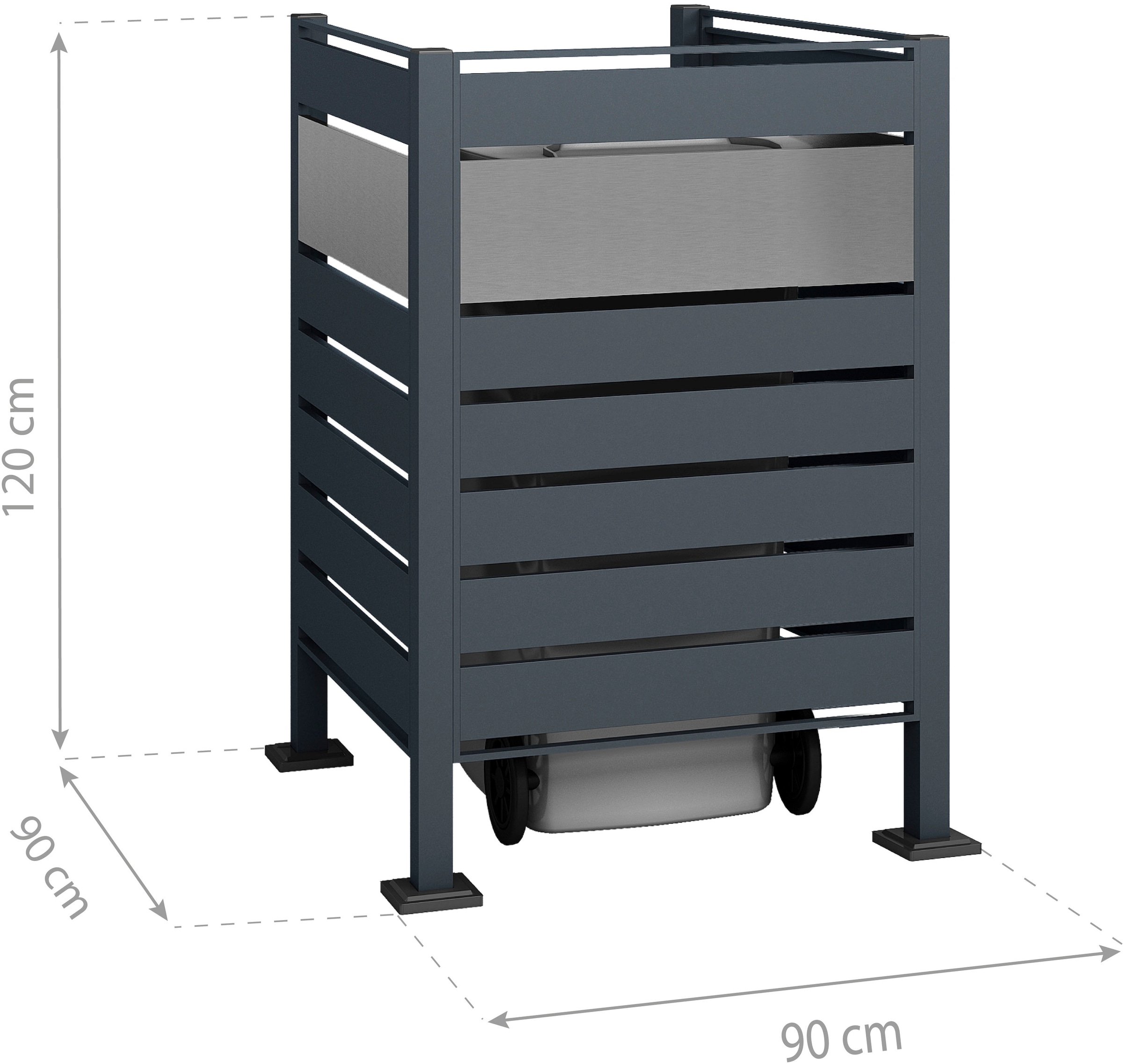 WESTMANN Mülltonnenbox »Planum«, Mülltonnenverkleidung & Sichtschutz