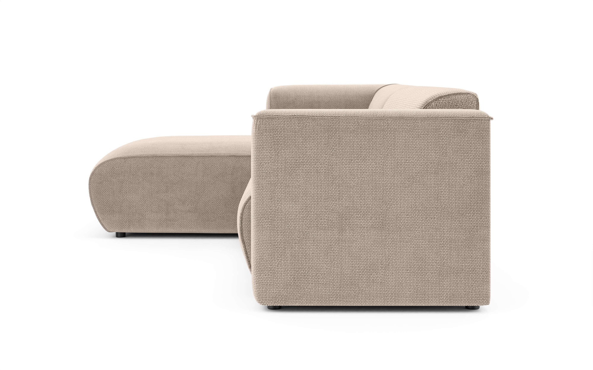 INOSIGN Ecksofa »MERID L-Form (257 cm), zeitlos & stilvolles Design,«, Aufwendig gepolstert, in Cord, Chenille und Struktur