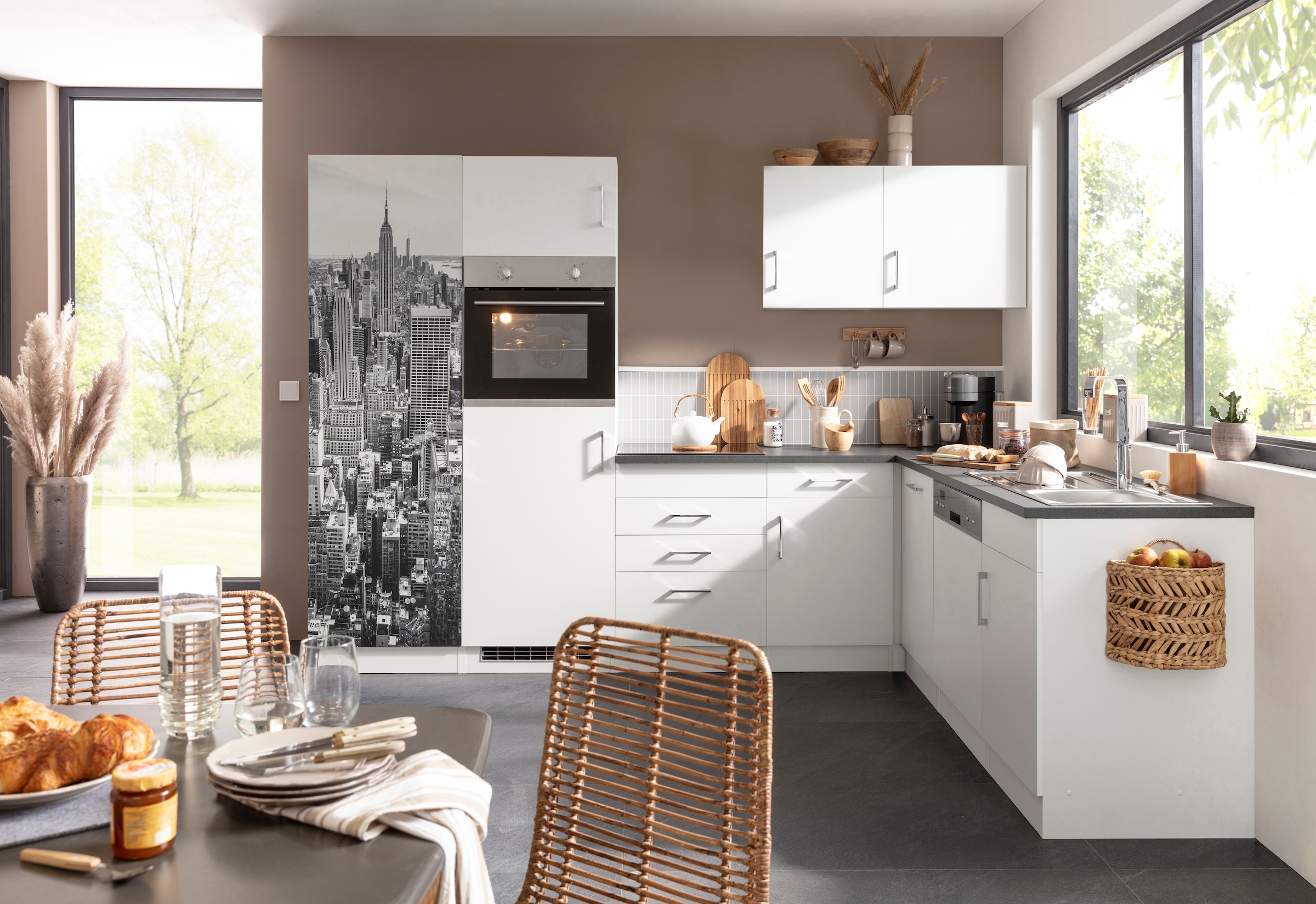 KOCHSTATION Küchenzeile "KS-Paris – Küchen mit einzigartigen Fotomotiven au günstig online kaufen