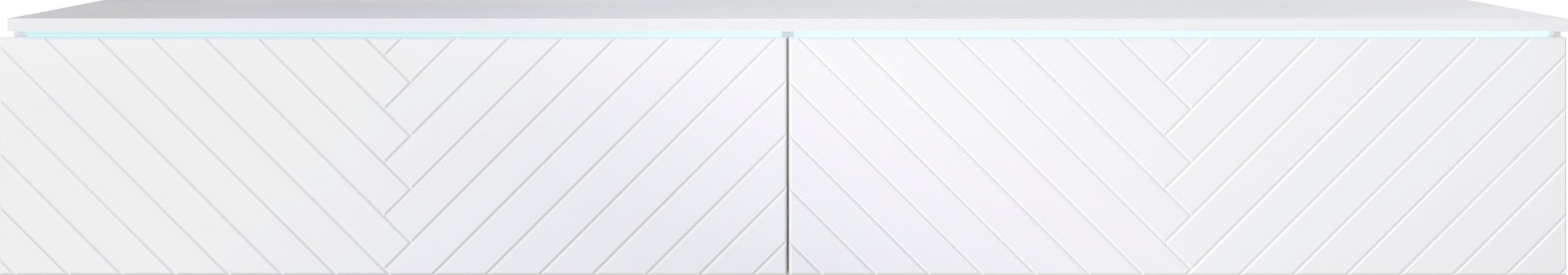 INOSIGN Lowboard »Vera, wahlweise mit oder ohne Beleuchtung«, gefräste MDF Front mit 3D Effekt, stehend und hängend montierbar