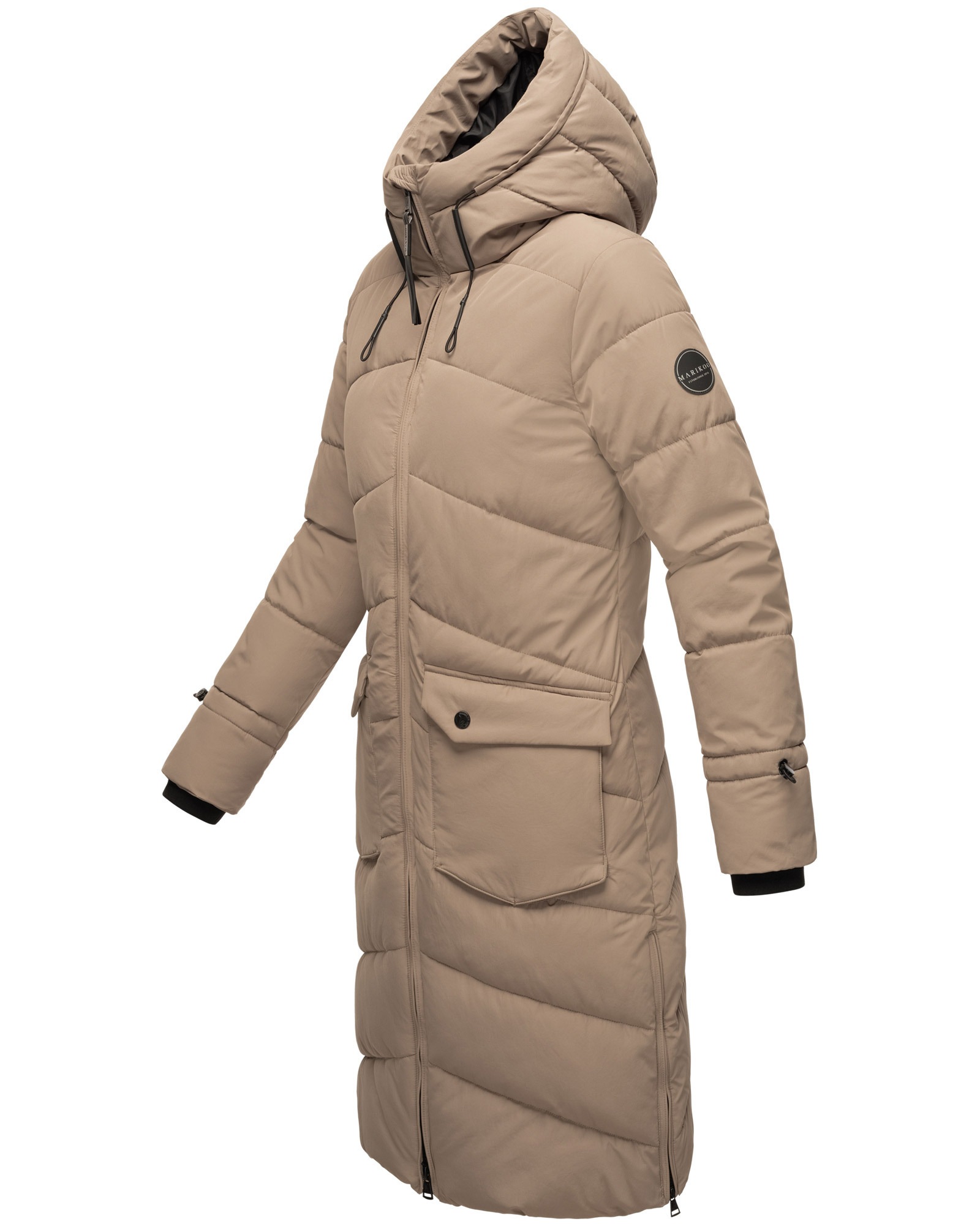 Marikoo Winterjacke »Tomomii XVI«, warmer Winter Stepp Mantel mit Kapuze