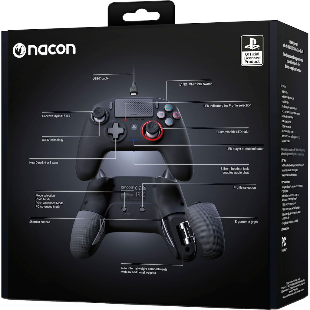 nacon Gaming-Controller »Nacon NA383508 PS4 Revolution Pro Controller 3, kabelgebunden, USB«, (1 St.)
