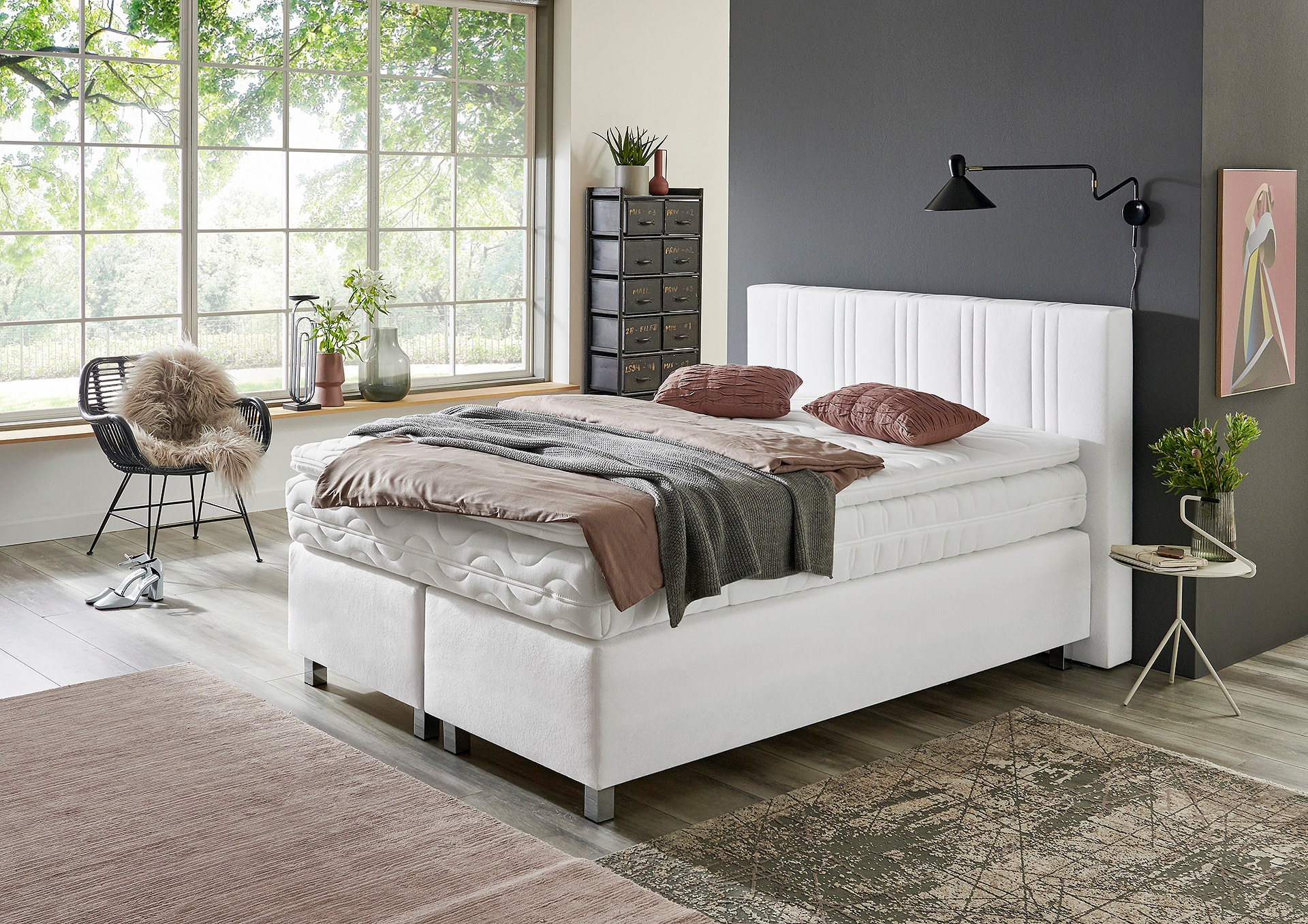 Westfalia Schlafkomfort Boxspringbett wahlweise mit Bettkasten und Topper günstig online kaufen