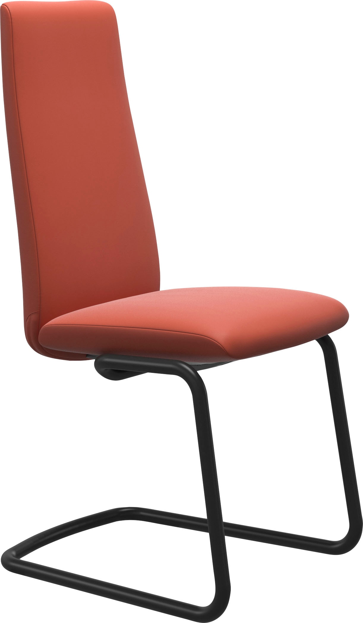 Polsterstuhl STRESSLESS "Laurel", beige (henna batick, schwarz matt), B:53cm H:105cm T:60cm, Leder BATICK: BATICK ist ein leicht korrigiertes, durchgefärbtes und genarbtes Möbelleder, bei dem die meisten Unebenheiten und Spuren in der Regel entfernt wurde