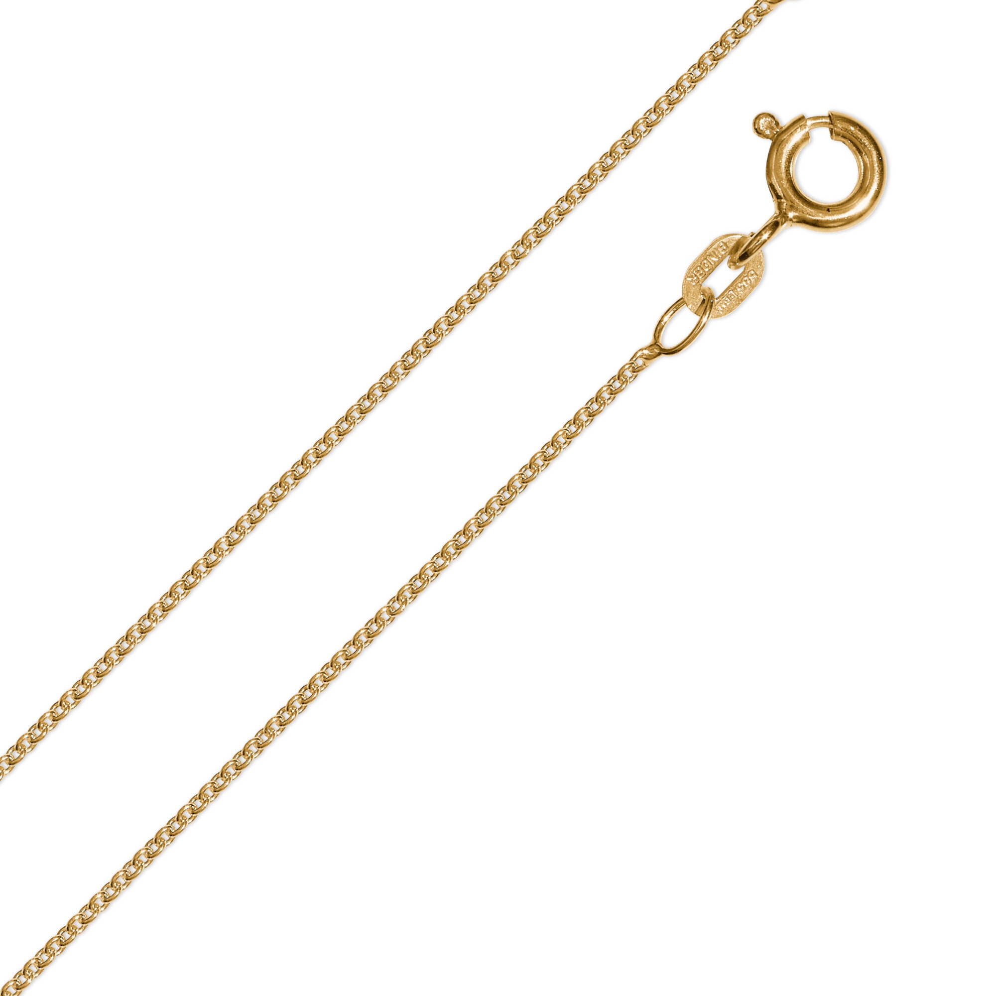 Goldkette ONE ELEMENT "Halskette Rundankerkette aus 333 Gelbgold Ø 1,1 mm" Gr. 38, gold, Halsketten, Damen, 38, Gelbgold 333 Gold, Gelbgold 333, Gold, Goldkette, Zurückhaltend & edel – passt zu eleganten wie lässigen Looks