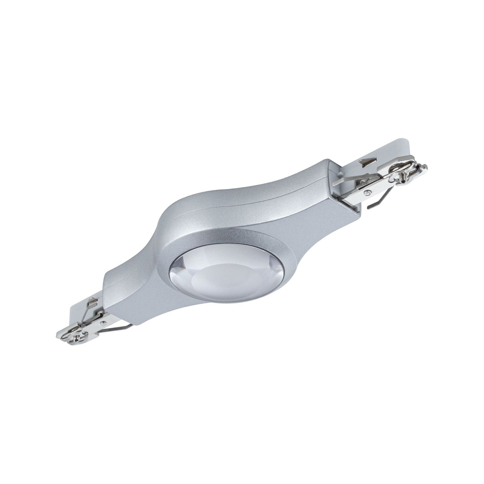 PAULMANN Schienensystem-Verbinder "URail Verbinder Linienverbinder beleuchtet 189x57mm 5,3W Chrom matt", B:18,9cm H:2,7cm T:5,7cm, grau,
