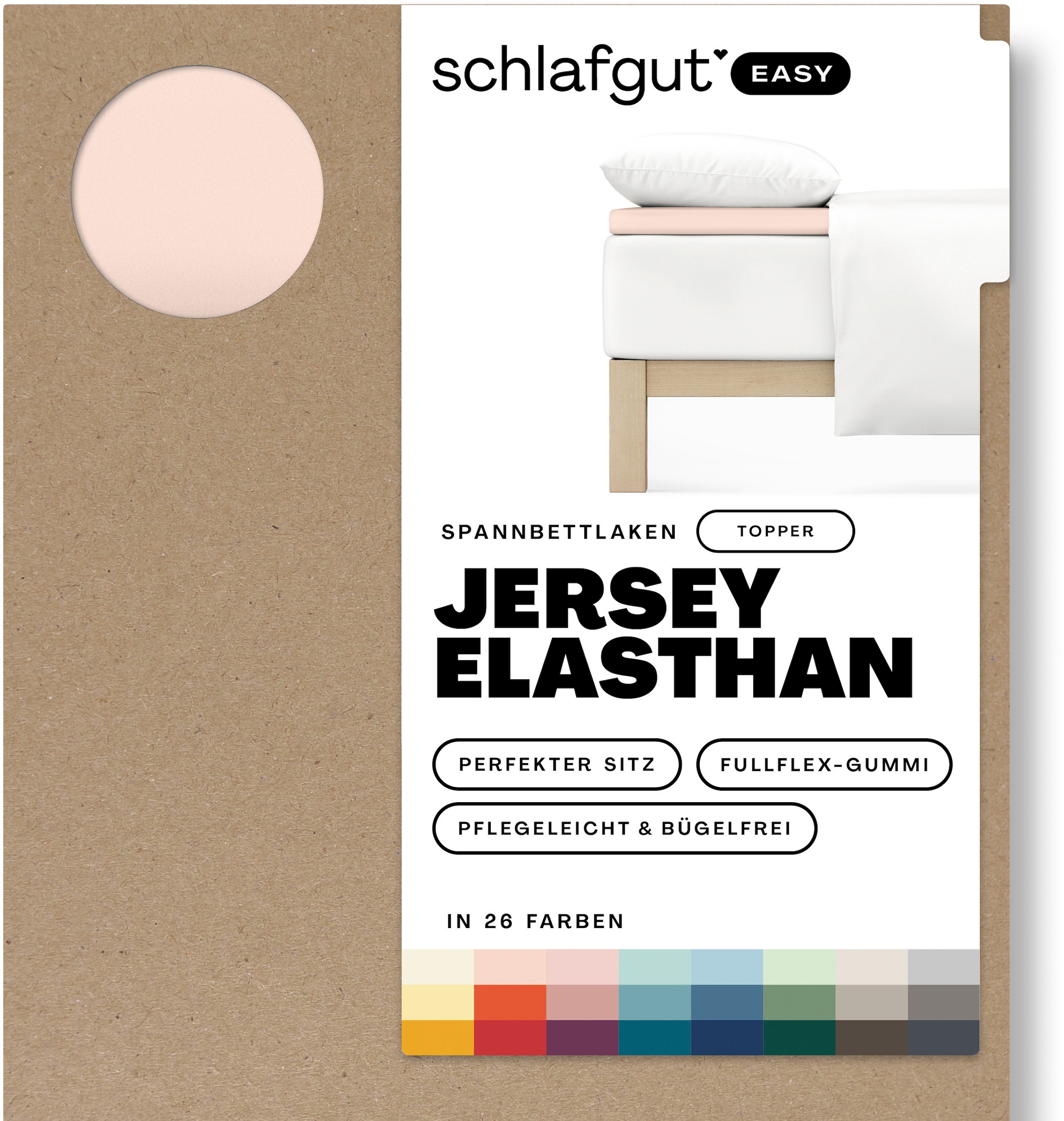 Schlafgut Spannbettlaken "EASY Jersey Elasthan Topper", MADE IN GREEN by OEKO-TEX