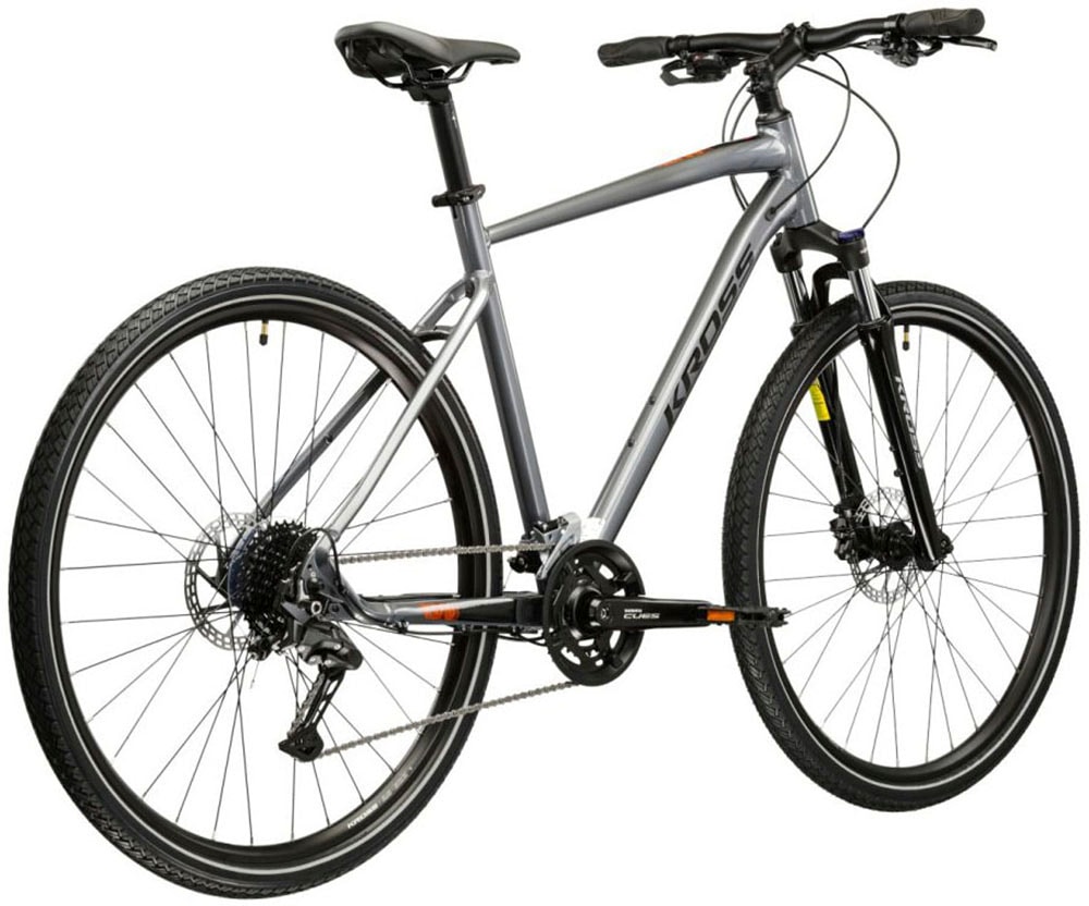 Kross Crossrad »Crossrad Herren 28" Evado 5.0 grau 18 Gänge« 18 Gang Shimano CUES U3020 Schaltwerk Kettenschaltung