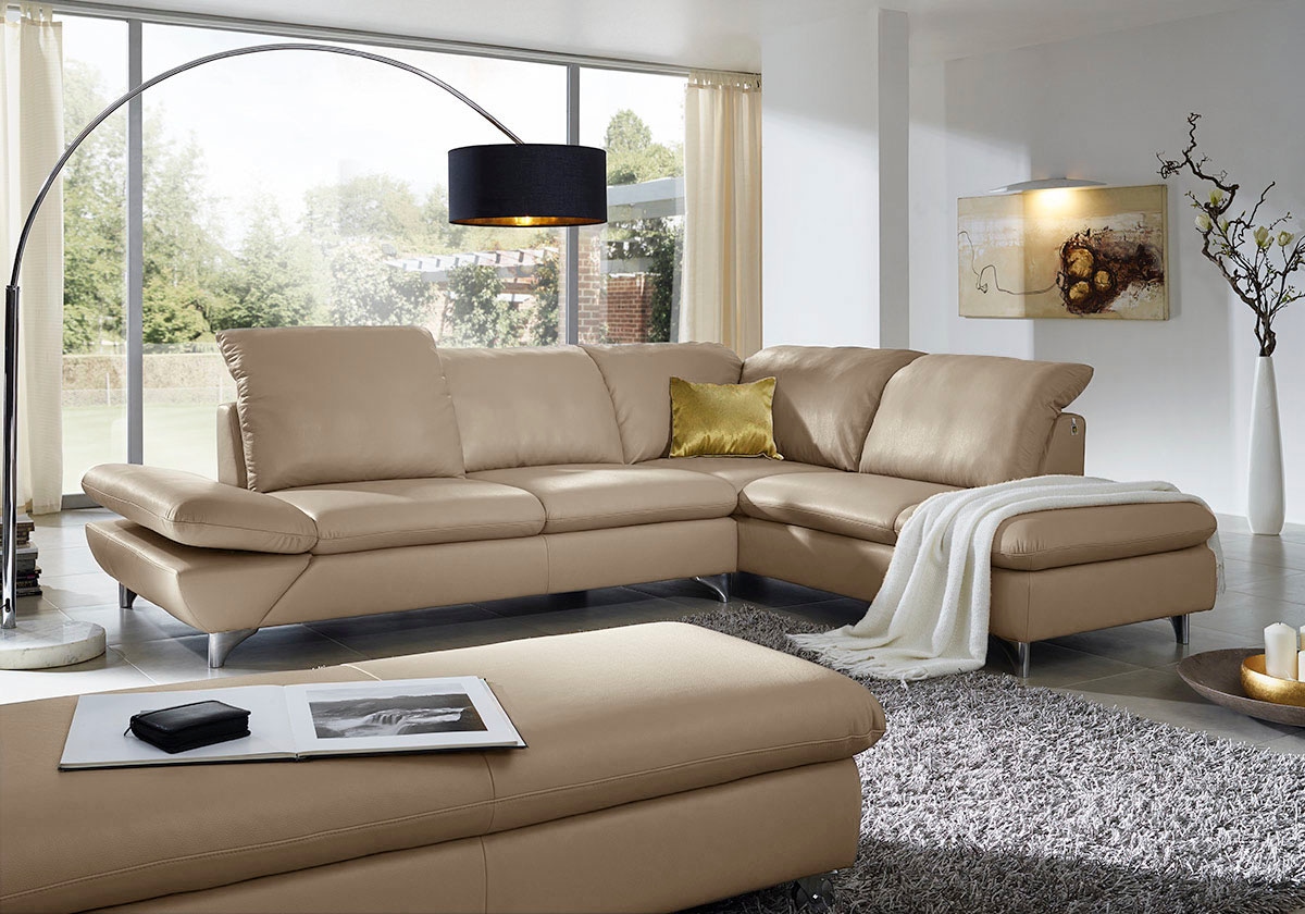 W.SCHILLIG Ecksofa "Taoo, elegant und zeitlos, bequem, L-Form, Breite 296cm" mit Sitziefenverstellung & Kopfteilverstellung