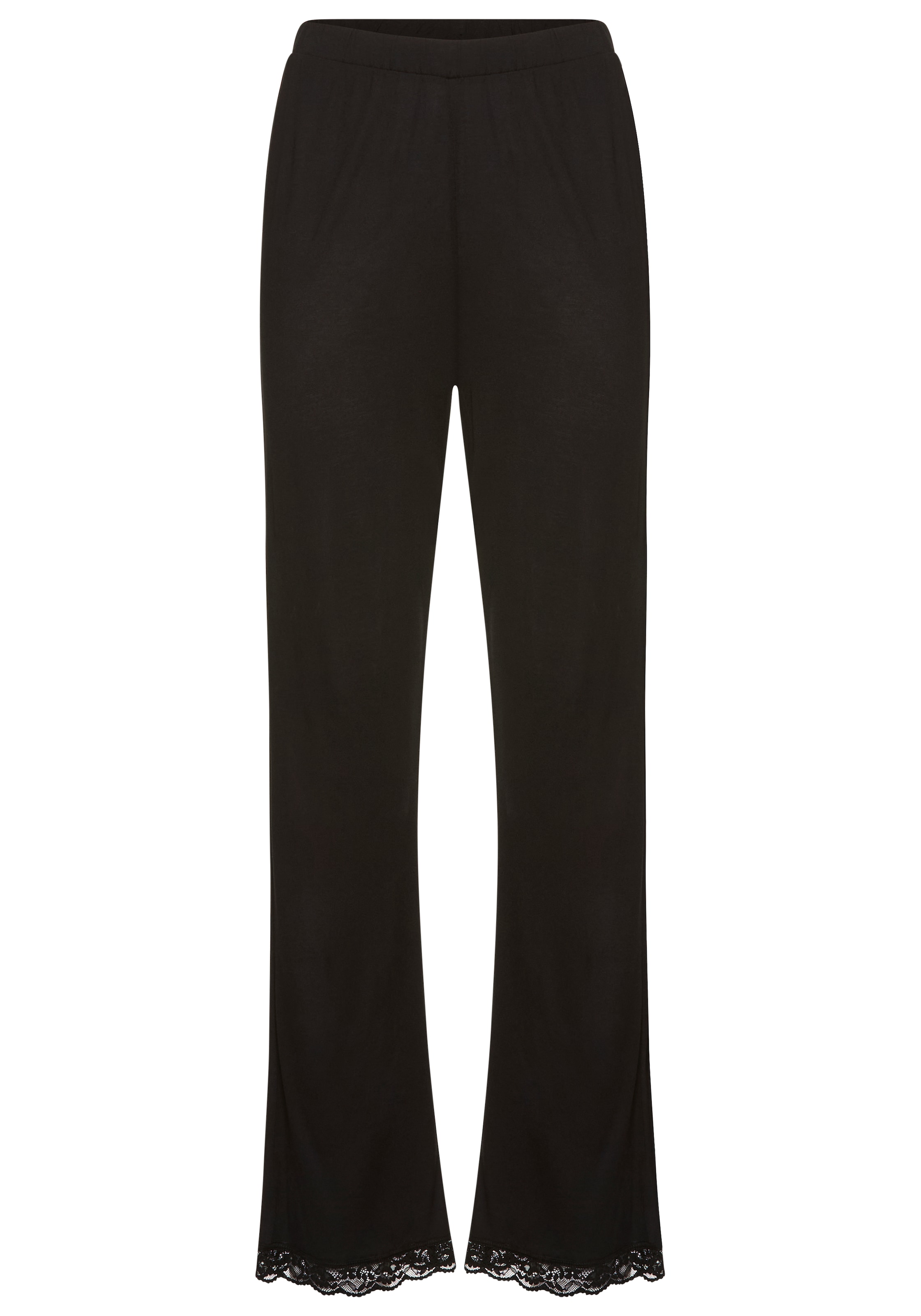 LASCANA Schlafhose mit Spitzenbesatz am Beinaum günstig online kaufen