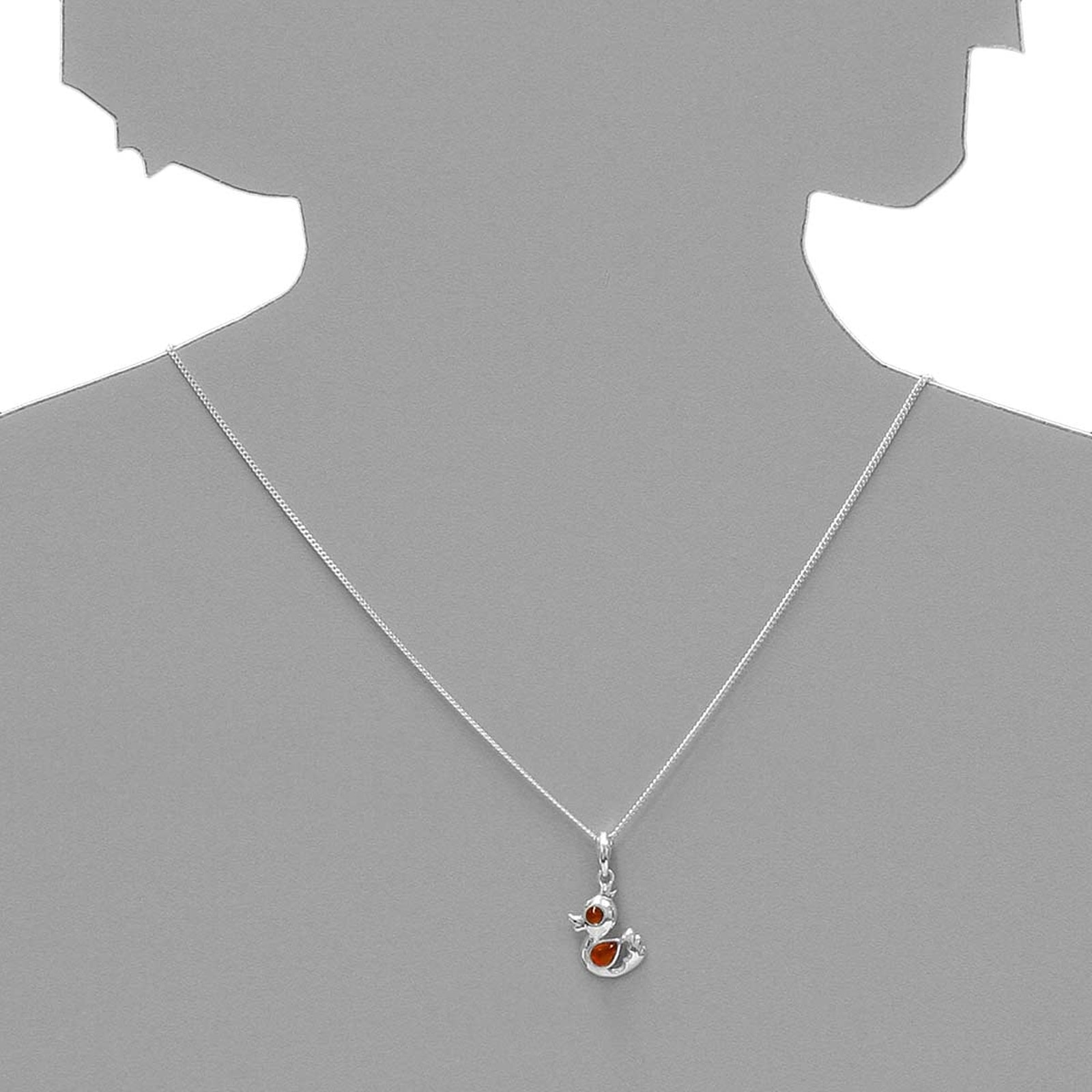 OSTSEE-SCHMUCK Kette mit Anhänger »Ostsee-Schmuck Kette mit Anhänger Entchen«, (2 tlg.)