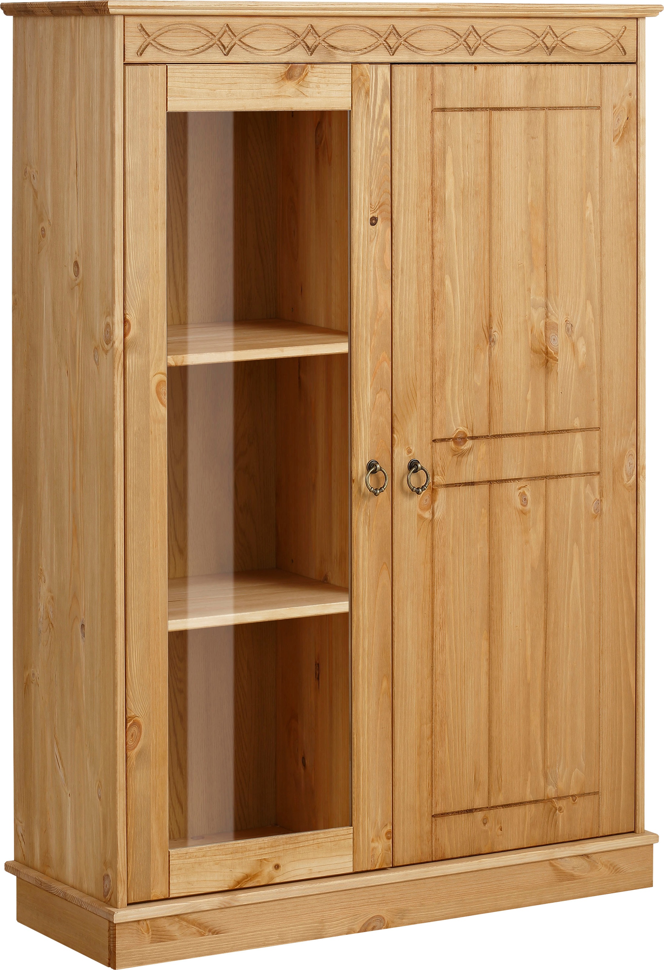 OTTO home Highboard "Indra" Vitrine, Breite 85 cm, aus massiver Kiefer günstig online kaufen