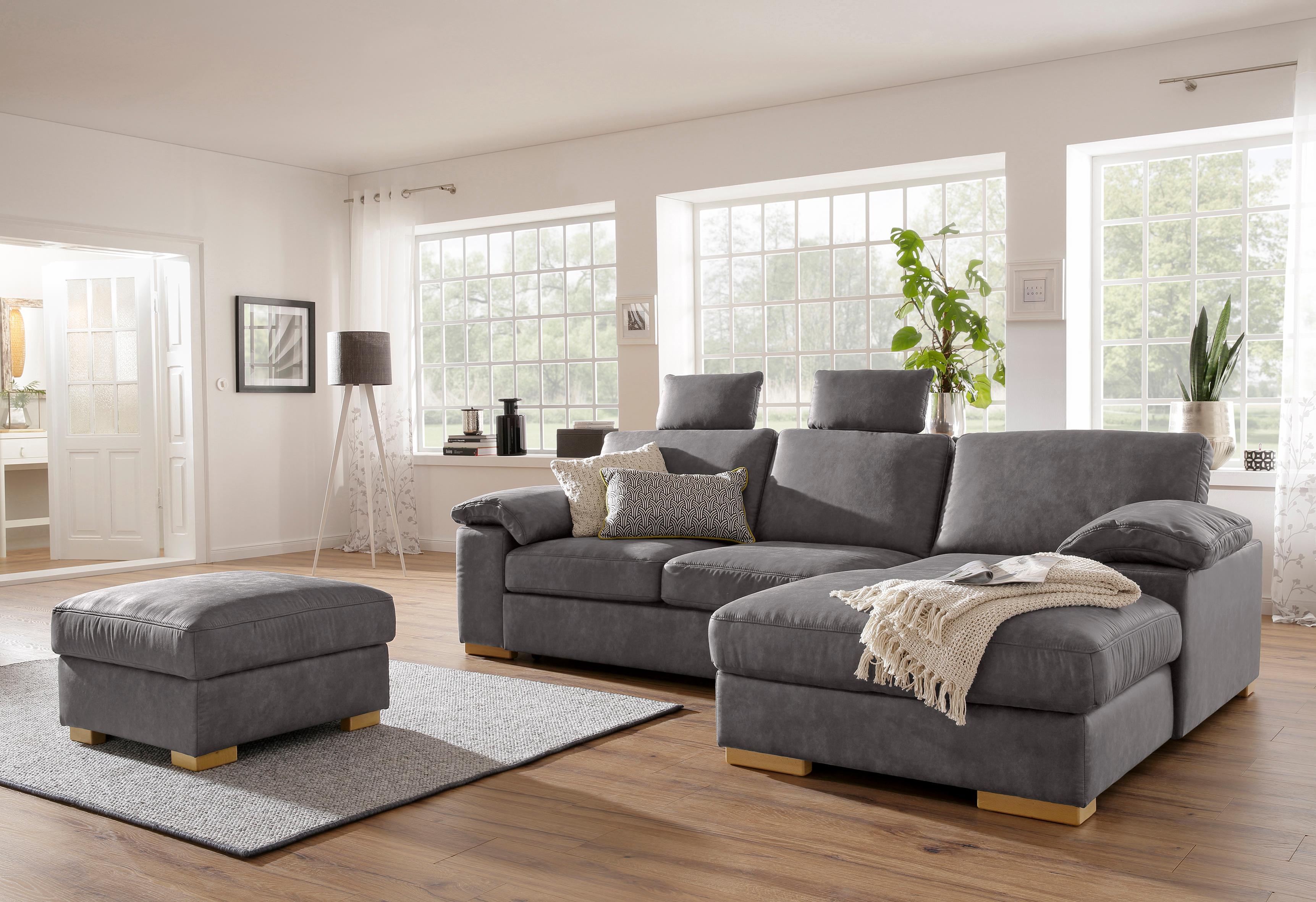 OTTO home Ecksofa "Ventura L-Form" wahlweise mit Schlaffunktion und Schlaffunktion/Bettkasten