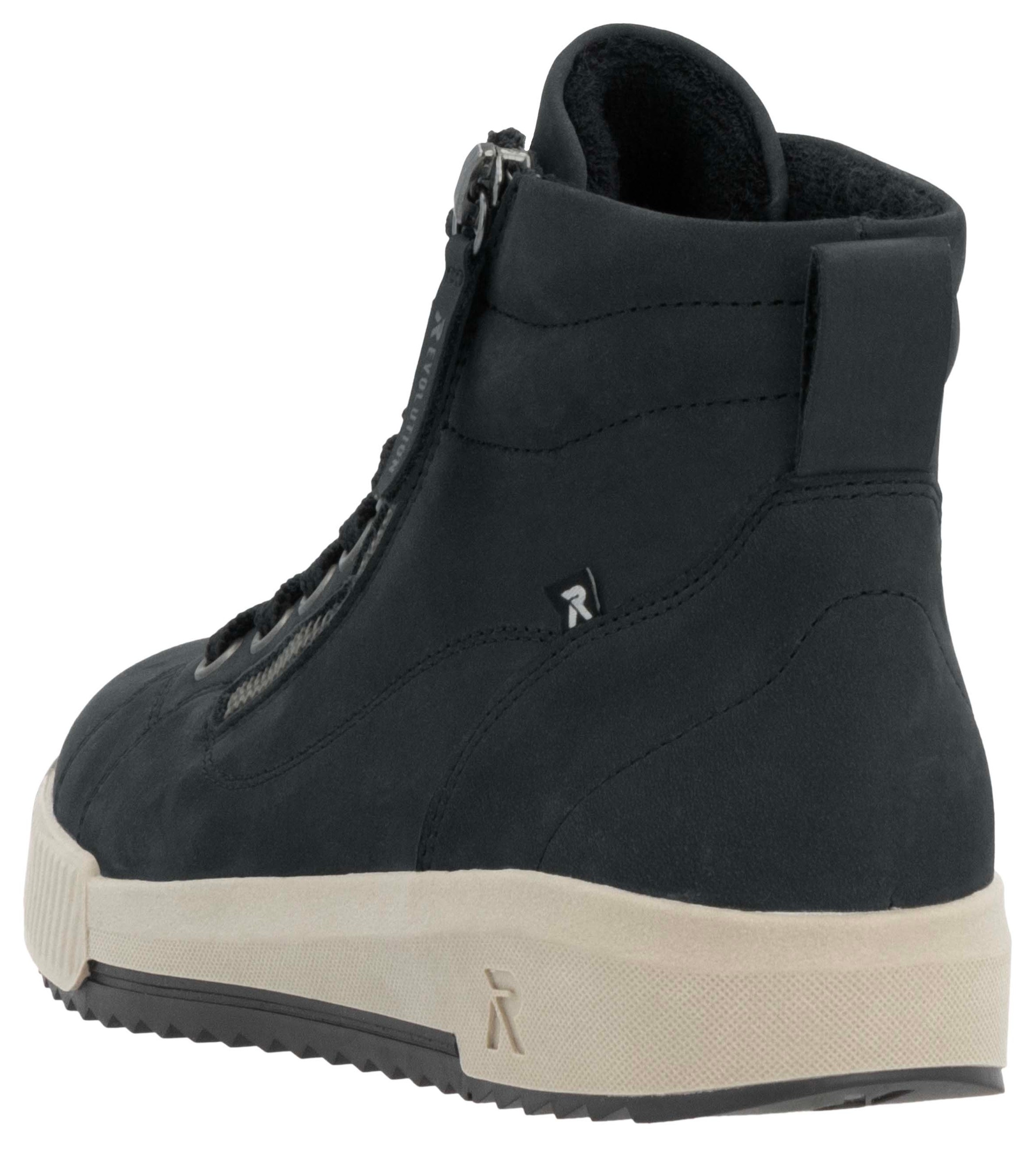 RIEKER Sport Schnürboots, Stiefelette, High Top Sneaker, Freizeitboots mit Reißverschluss