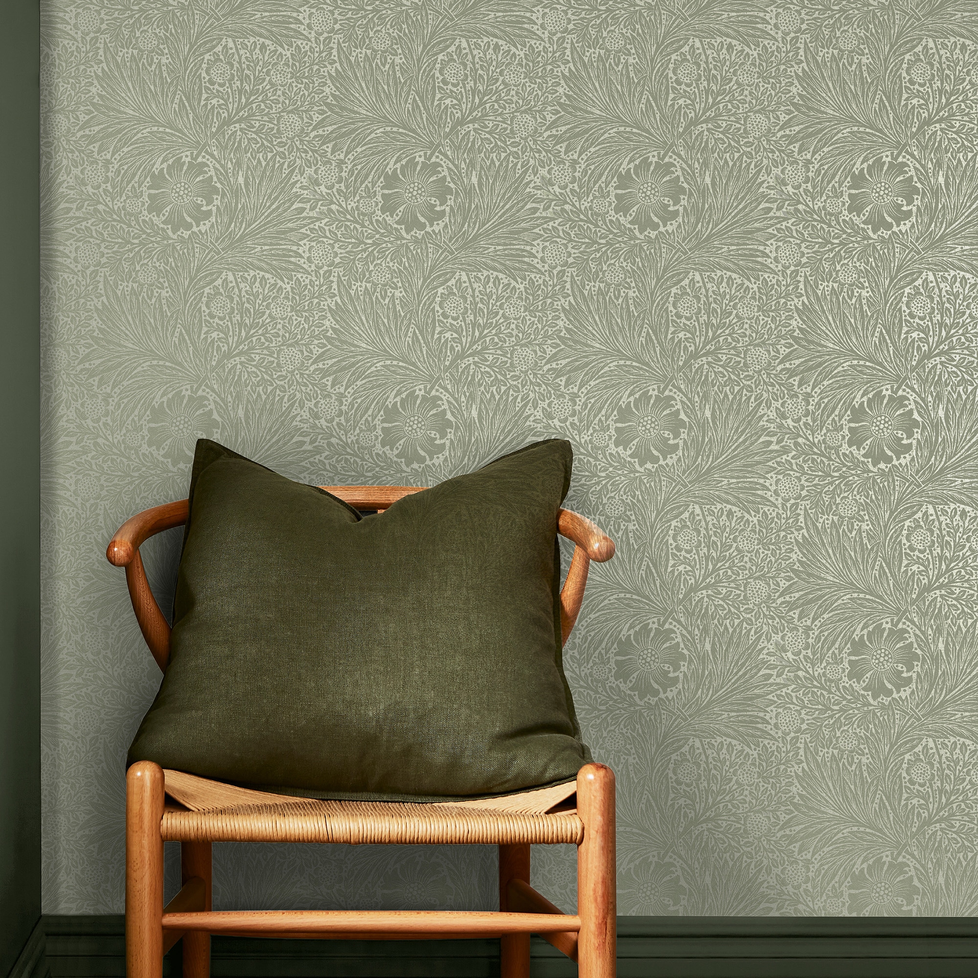WILLIAM MORRIS AT HOME Vliestapete "Marigold Fibrous" Retro texturiert Design Tapeten