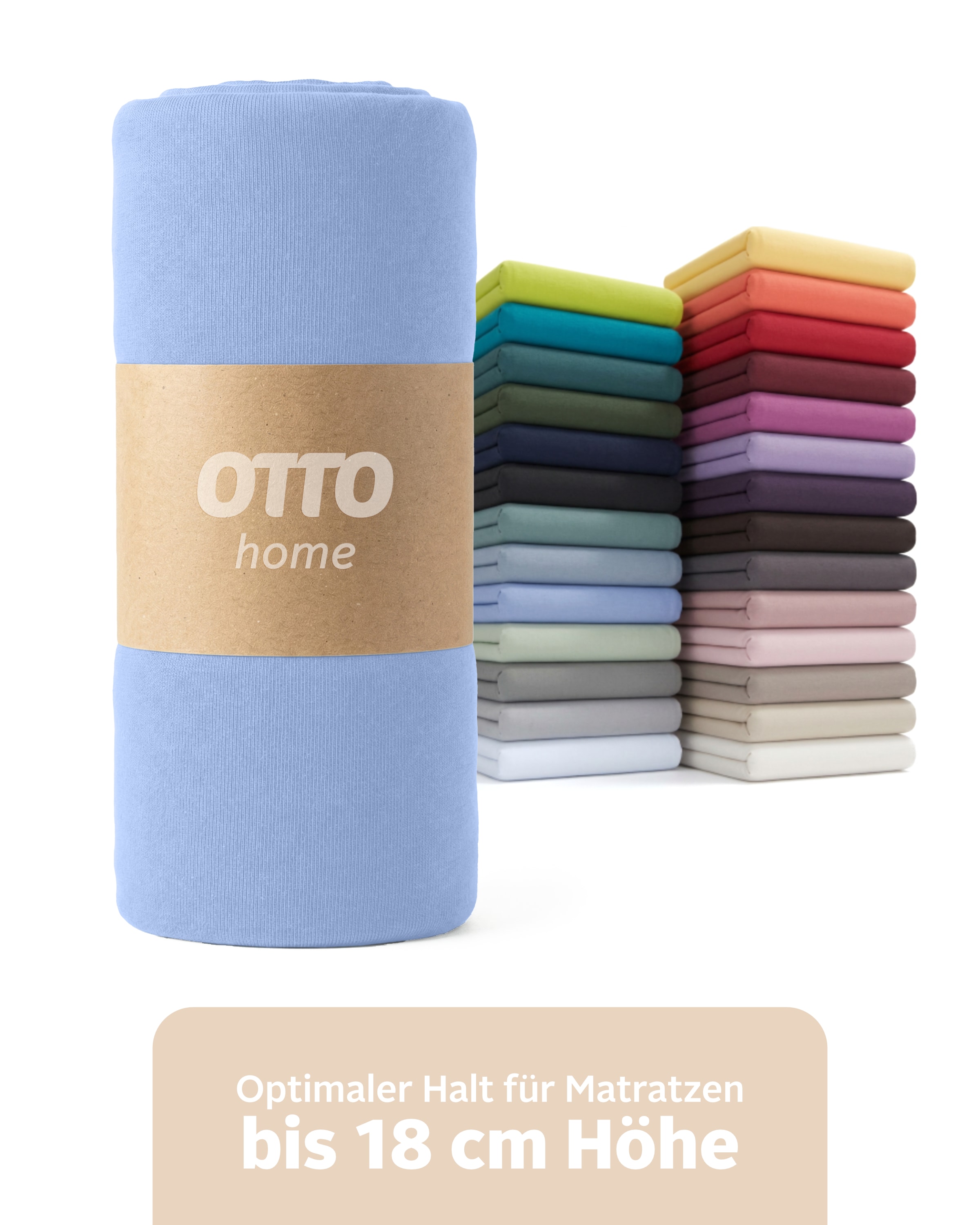 OTTO home "PHYSALIS in BASIC und PREMIUM Qualität, 100% Baumwolle" für Matratzen bis 18 cm Höhe, Bettlaken, Spannbetttuch, pflegeleicht