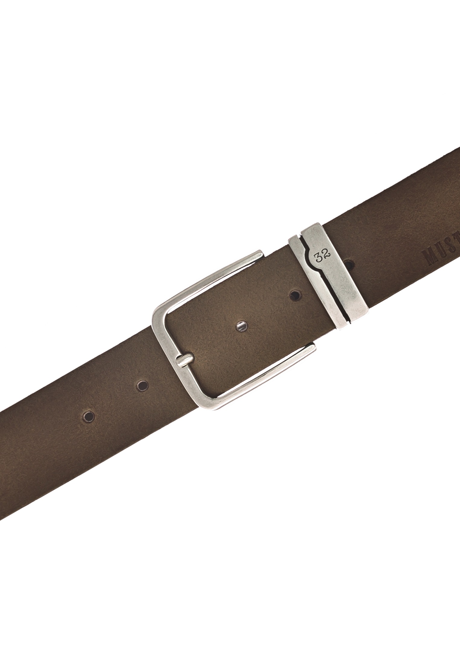MUSTANG Ledergürtel 1 Stk. verzierte Metallschlaufe, 4 cm, Logoschriftzug günstig online kaufen