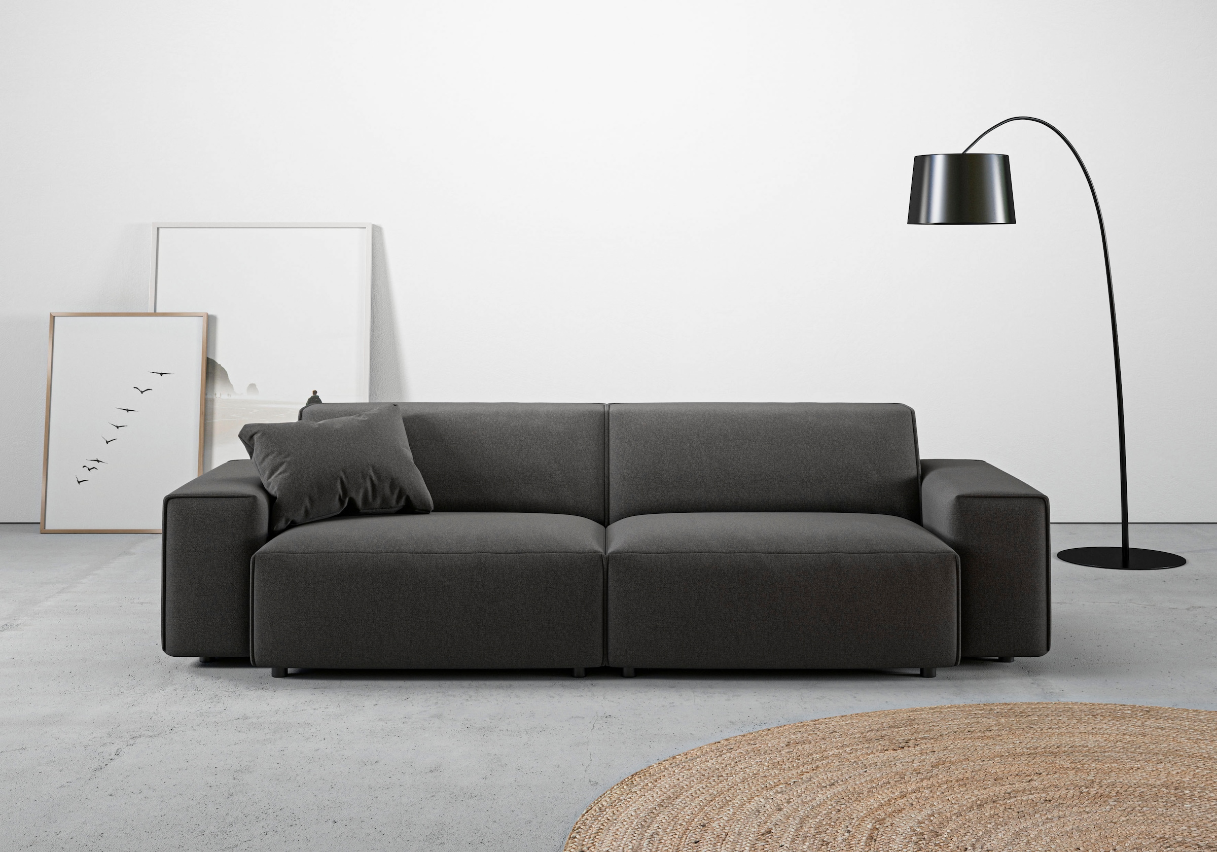 andas Big-Sofa "Glimminge auch in Breitcord, Feincord + Easy care-Bezug,", besondere Kedernähte Zierkissen