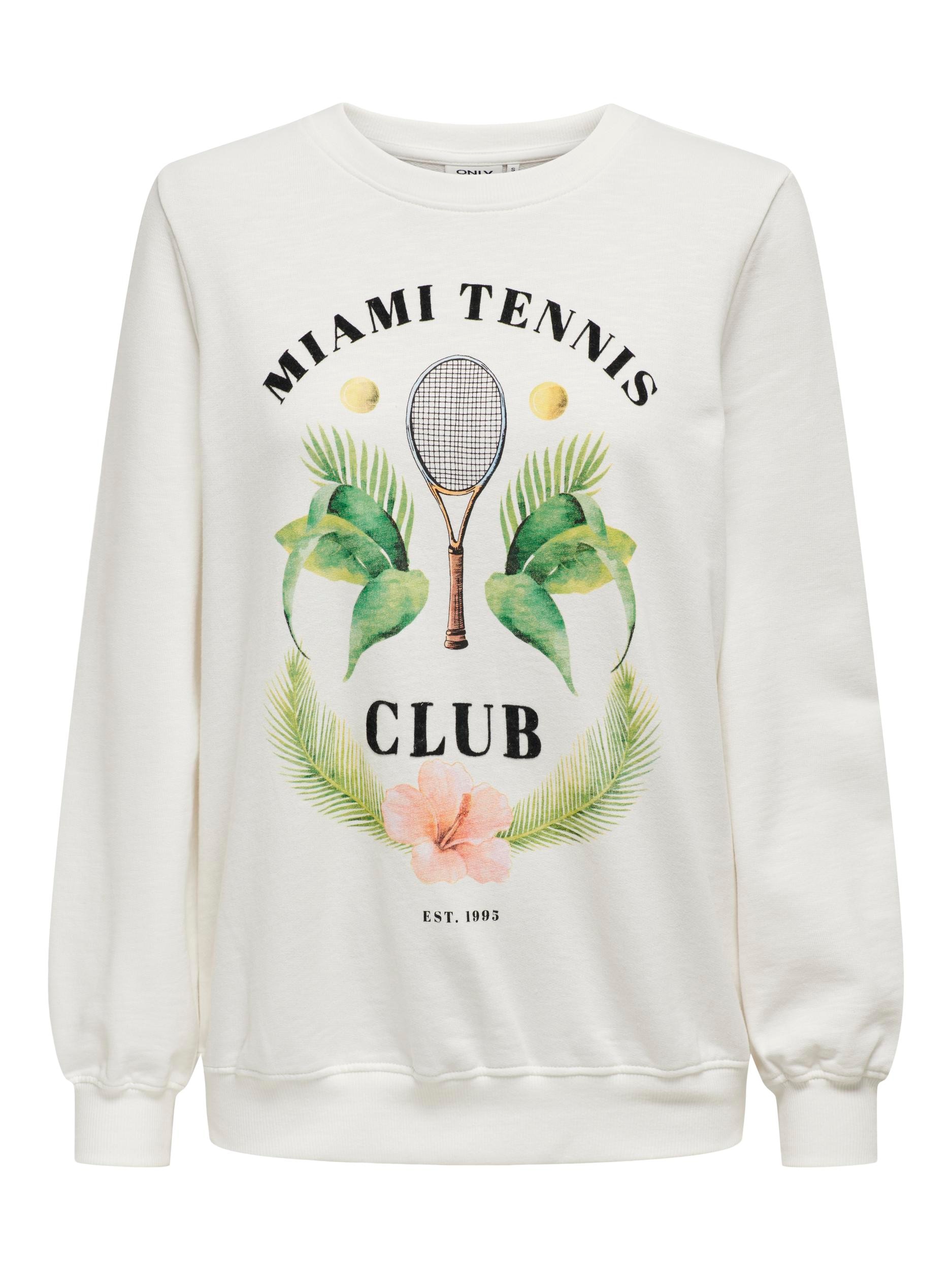 ONLY Sweater "ONLJULIA L/S TENNIS O-NECK BOX UB SWT" günstig online kaufen