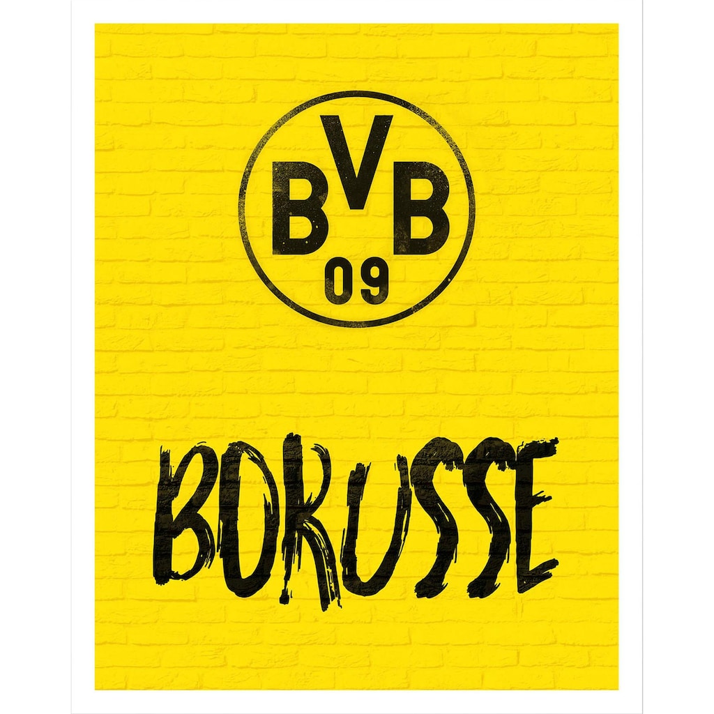 Wall-Art Poster »BVB Borusse Fußball Deko«, (Set), Poster ohne Bilderrahmen