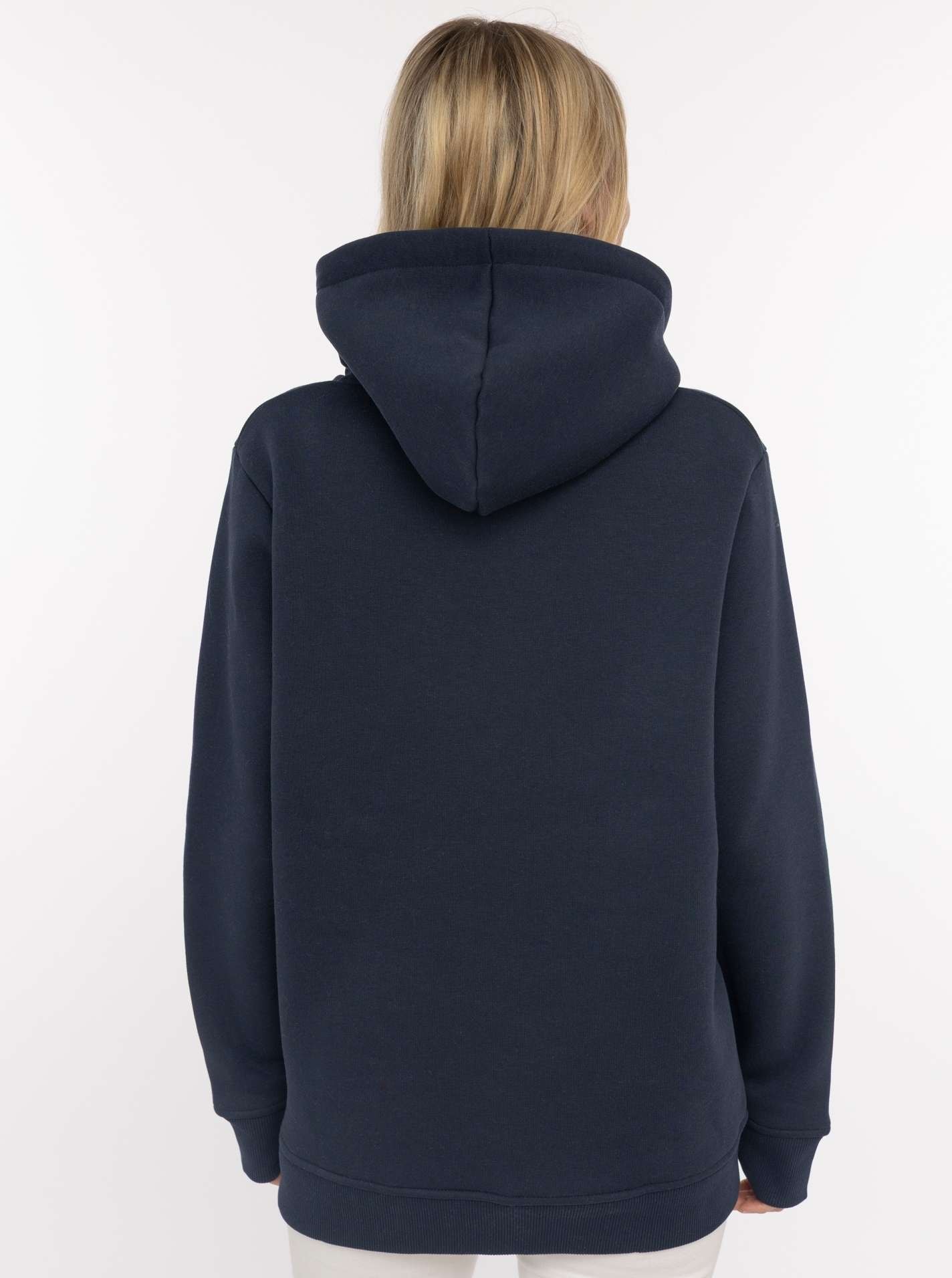 Zwillingsherz Hoodie »"Saltwater Vibes"«, maritime Front-Stickerei, Kapuze mit gestreifter Kordel, Kängurutasche
