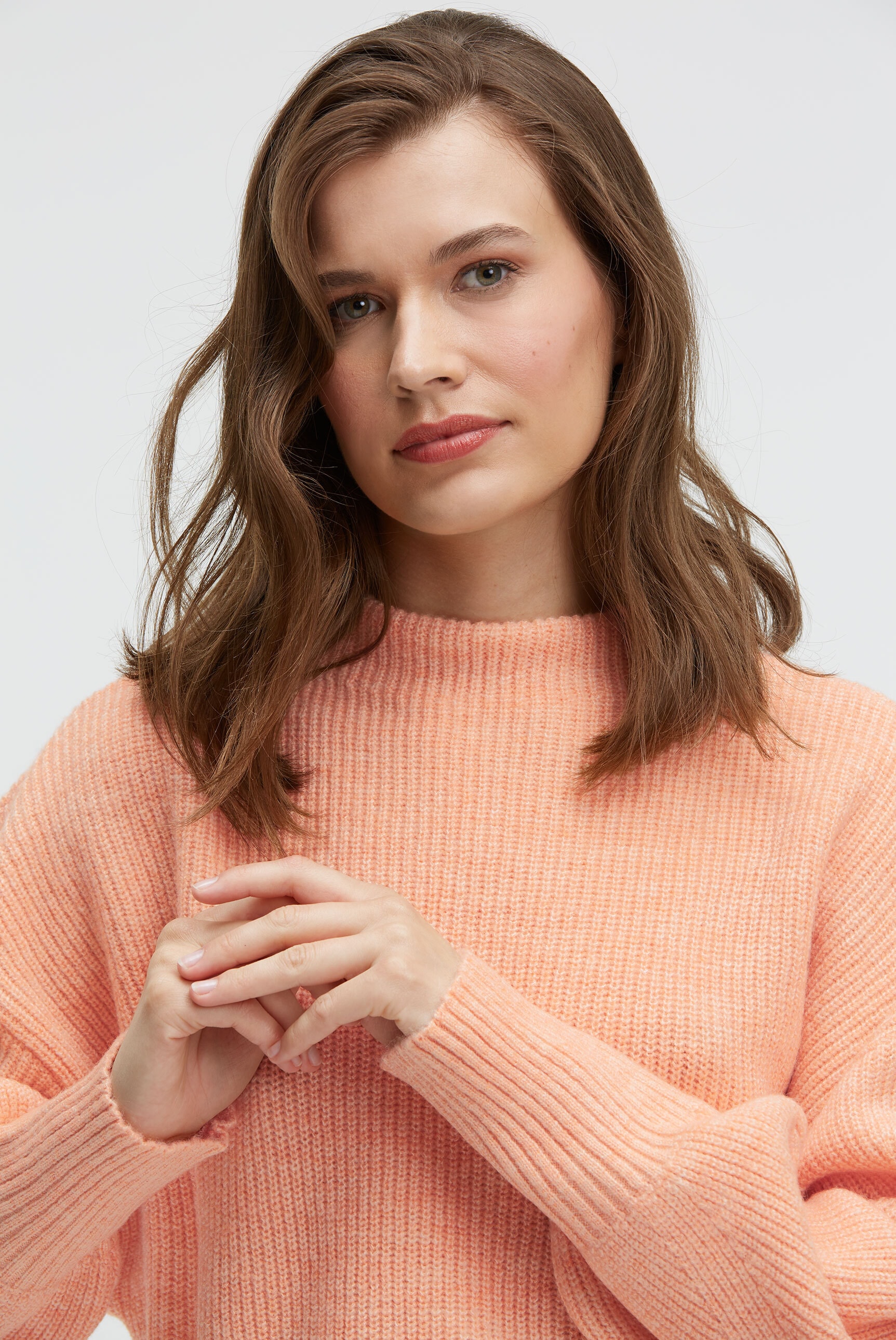 SENSES.THE LABEL Rundhalspullover im Rippstrickmuster