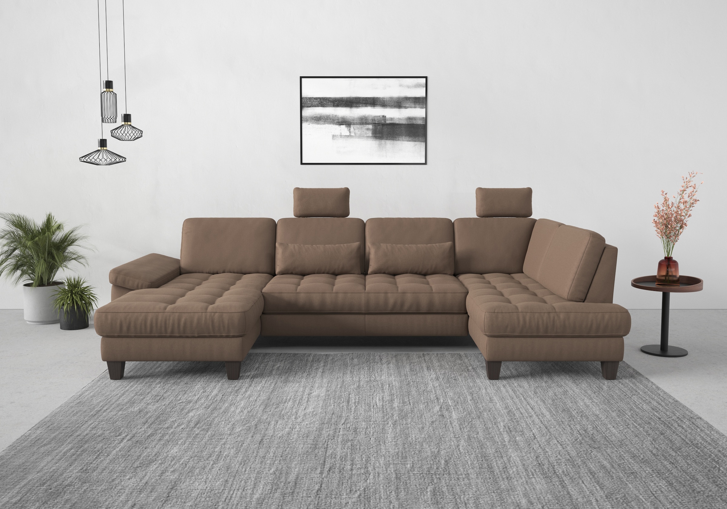 sit&more Wohnlandschaft »Westham U-Form« wahlweise mit Bettfunktion, Bettkasten, Sitztiefenverstellung