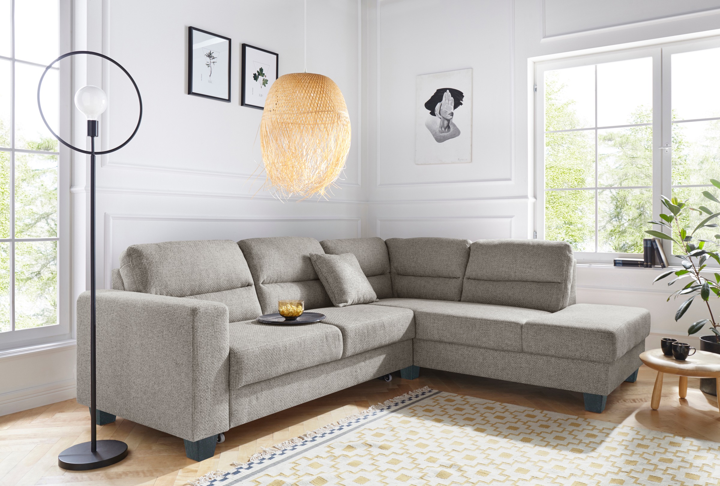 TRENDMANUFAKTUR Ecksofa »Chamber, L-Form«, inklusive einer Kopfstütze, wahlweise mit Schlaffunktion