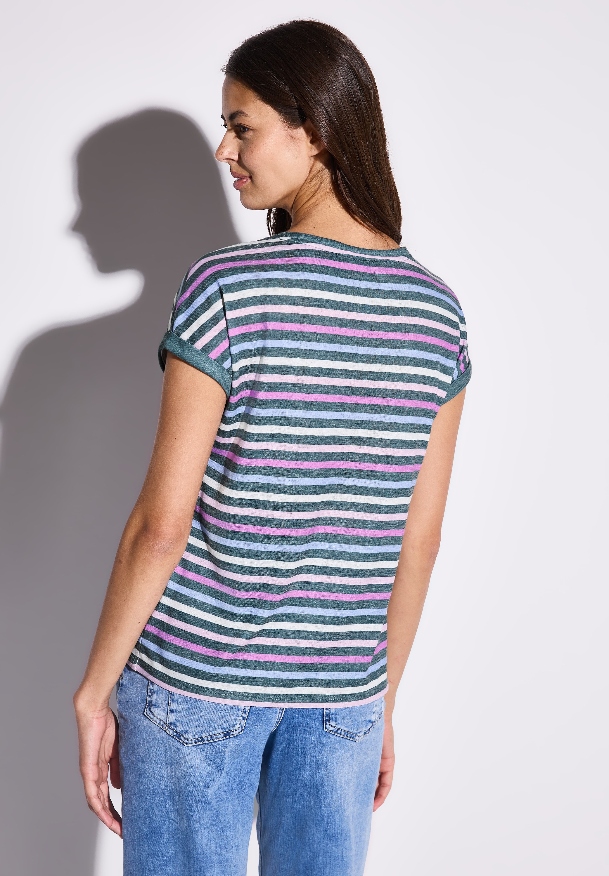 STREET ONE T-Shirt, aus softem Materialmix